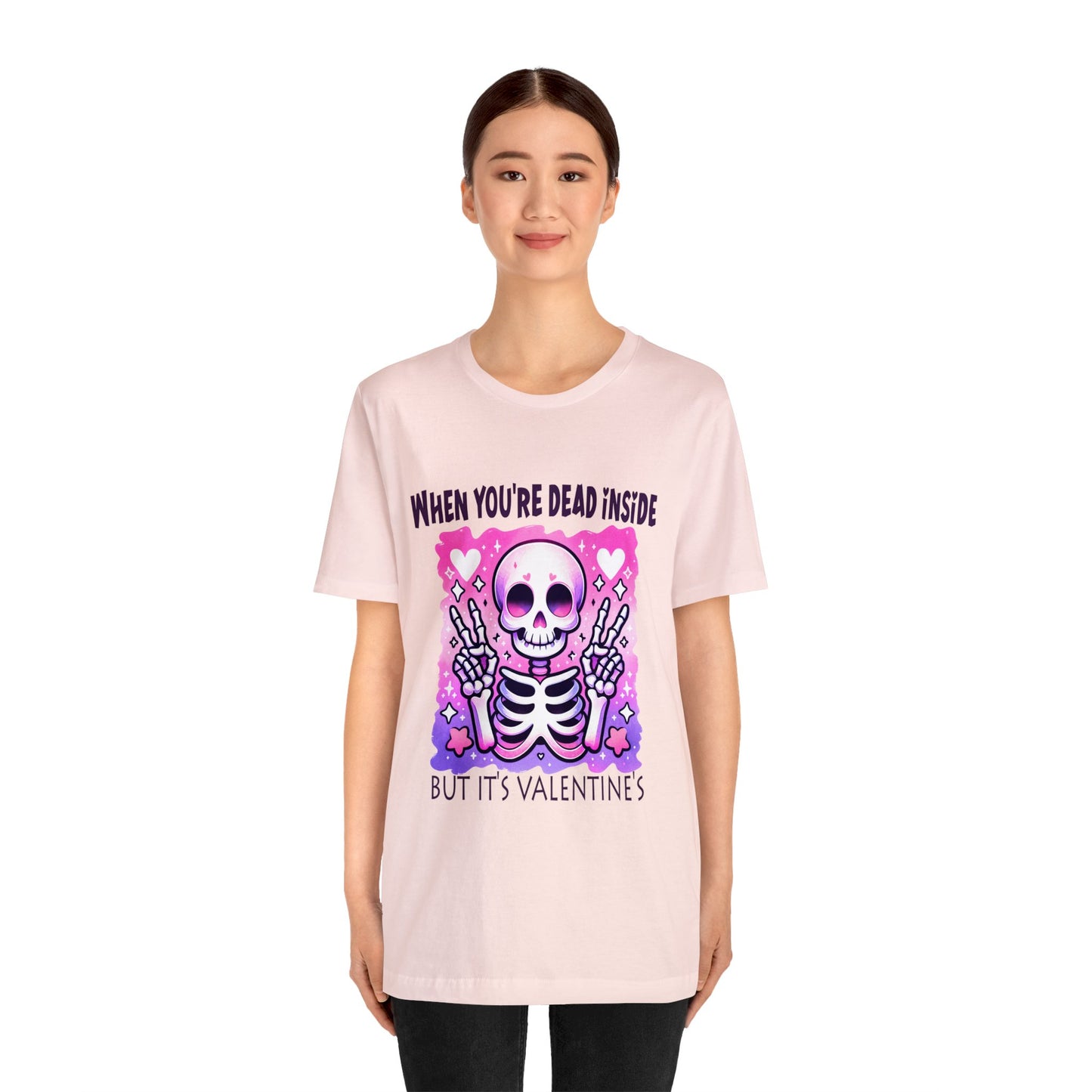 Dead Inside Valentines Unisex Jersey Short Sleeve Tee