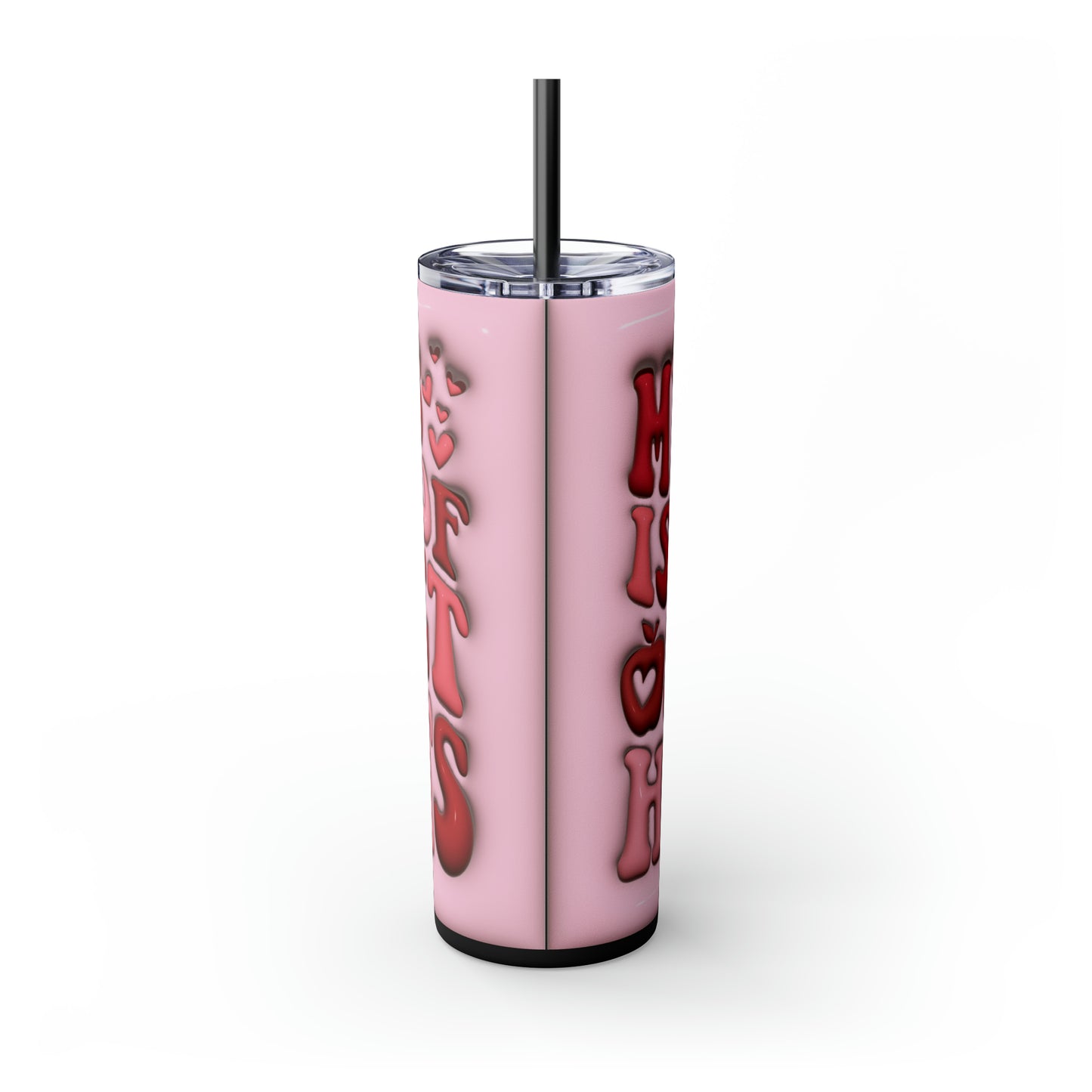 "My Class Is Full Of Sweethearts" 3D Skinny Tumbler with Straw, 20oz