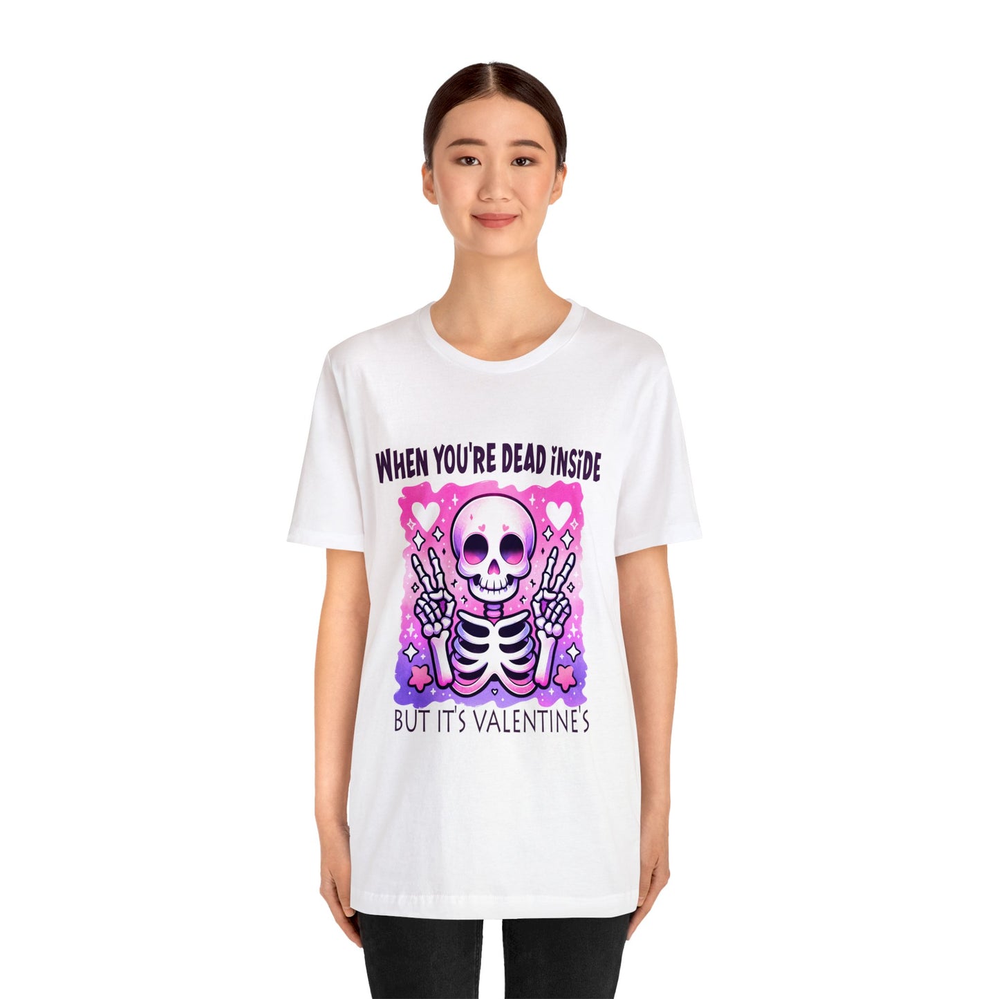 Dead Inside Valentines Unisex Jersey Short Sleeve Tee