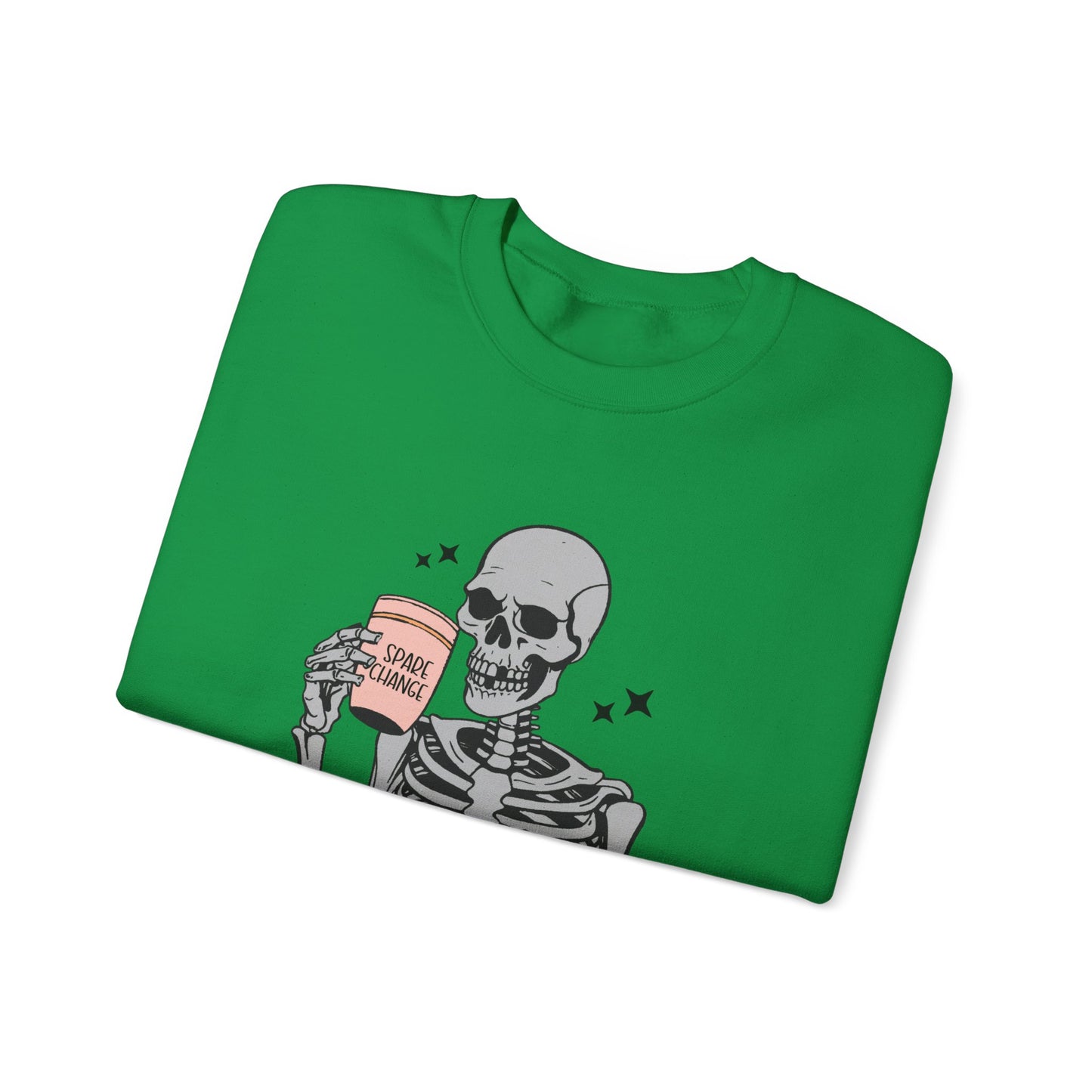 Kinda Broke Kinda Bougie Skeleton Unisex Heavy Blend™ Crewneck Sweatshirt