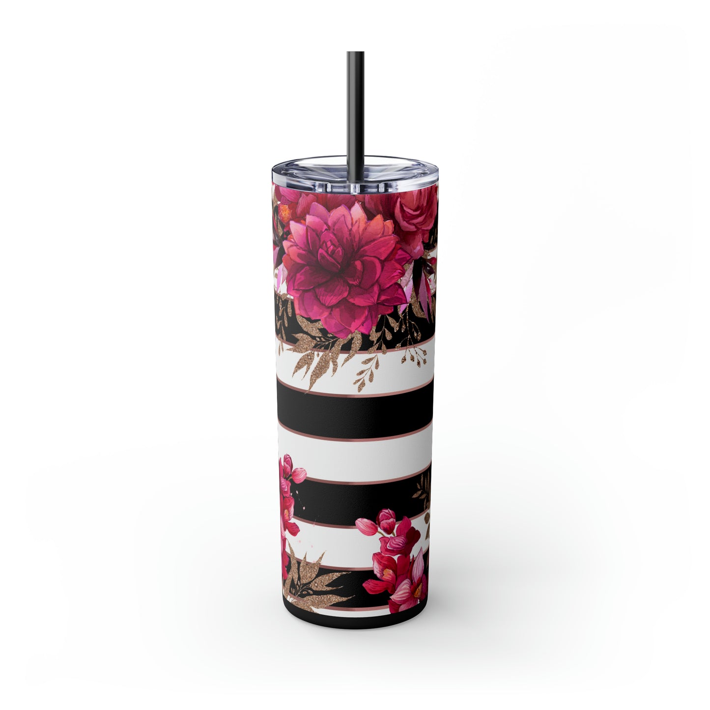 " Motherhood because privacy is overrated" Skinny Tumbler with Straw, 20oz