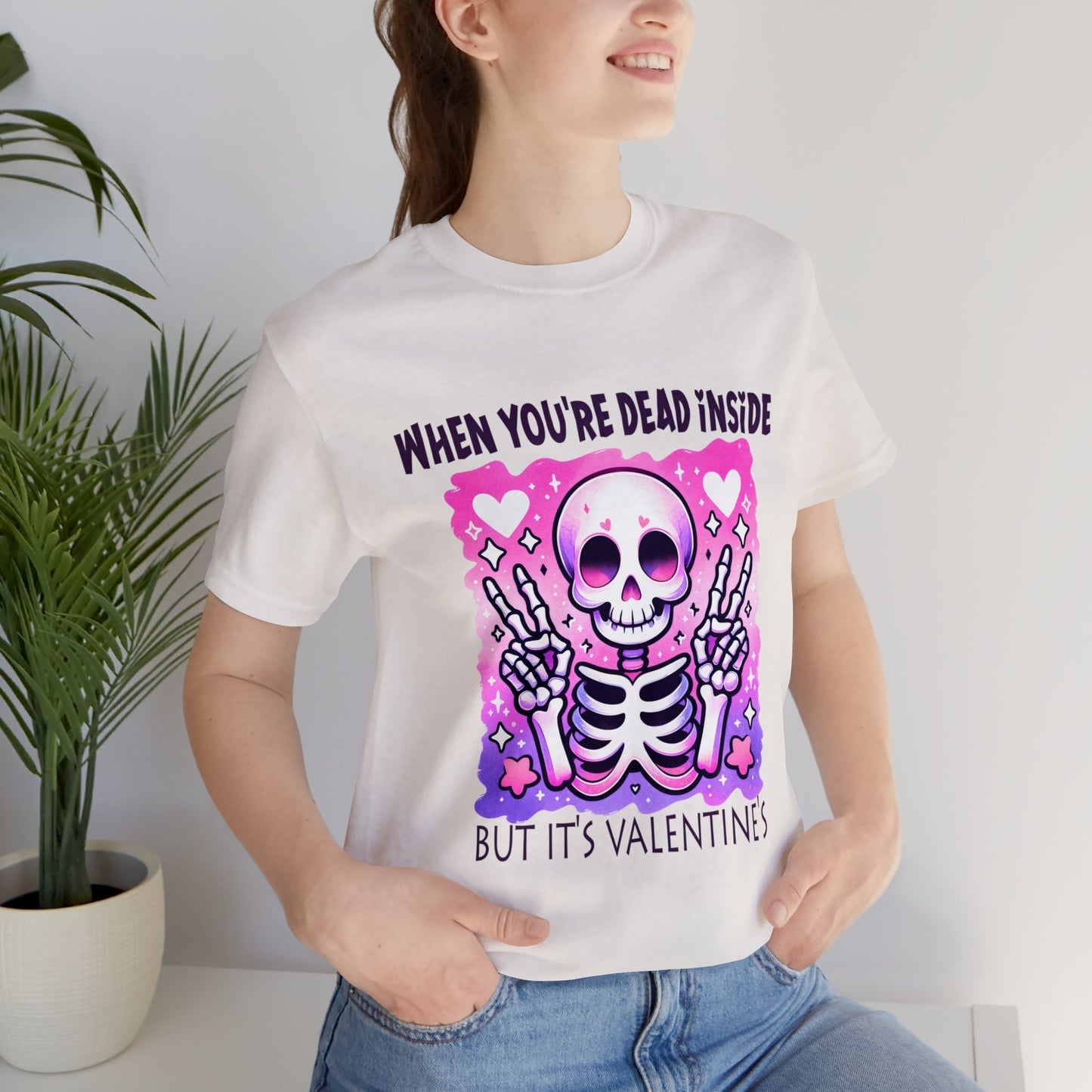 Dead Inside Valentines Unisex Jersey Short Sleeve Tee