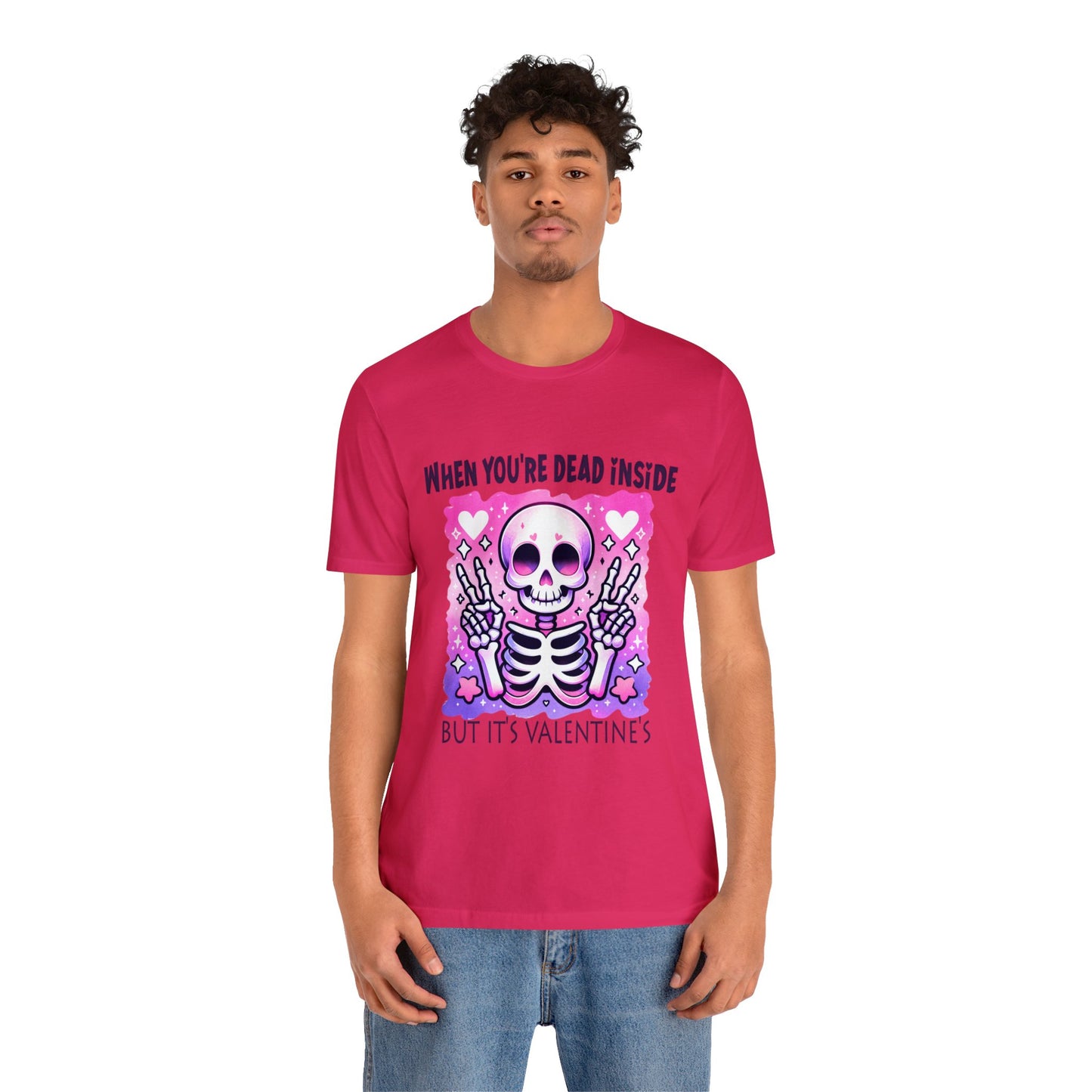 Dead Inside Valentines Unisex Jersey Short Sleeve Tee