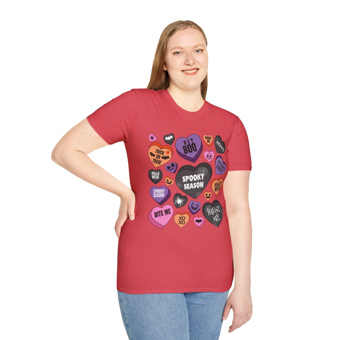 Spooky Halloween T-Shirt Candy Hearts Graphic - Moon & Starr Handcrafted LLC