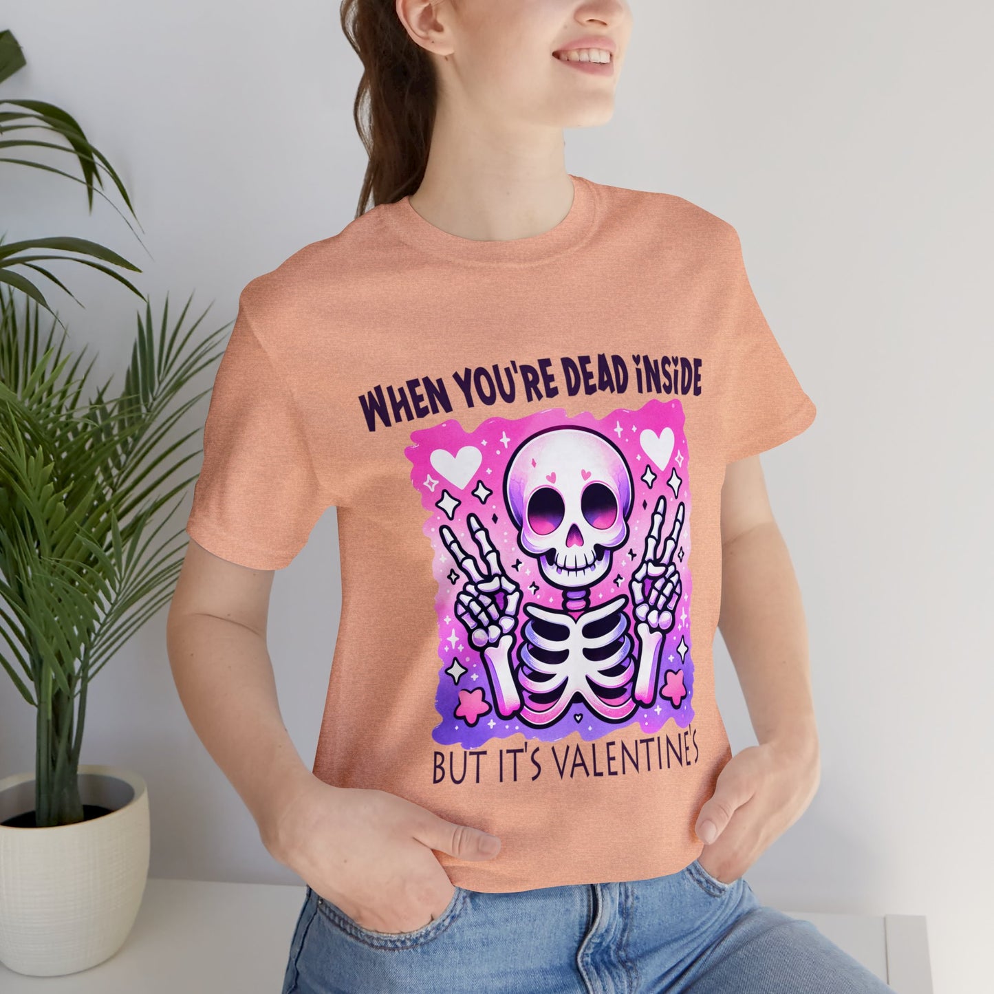 Dead Inside Valentines Unisex Jersey Short Sleeve Tee