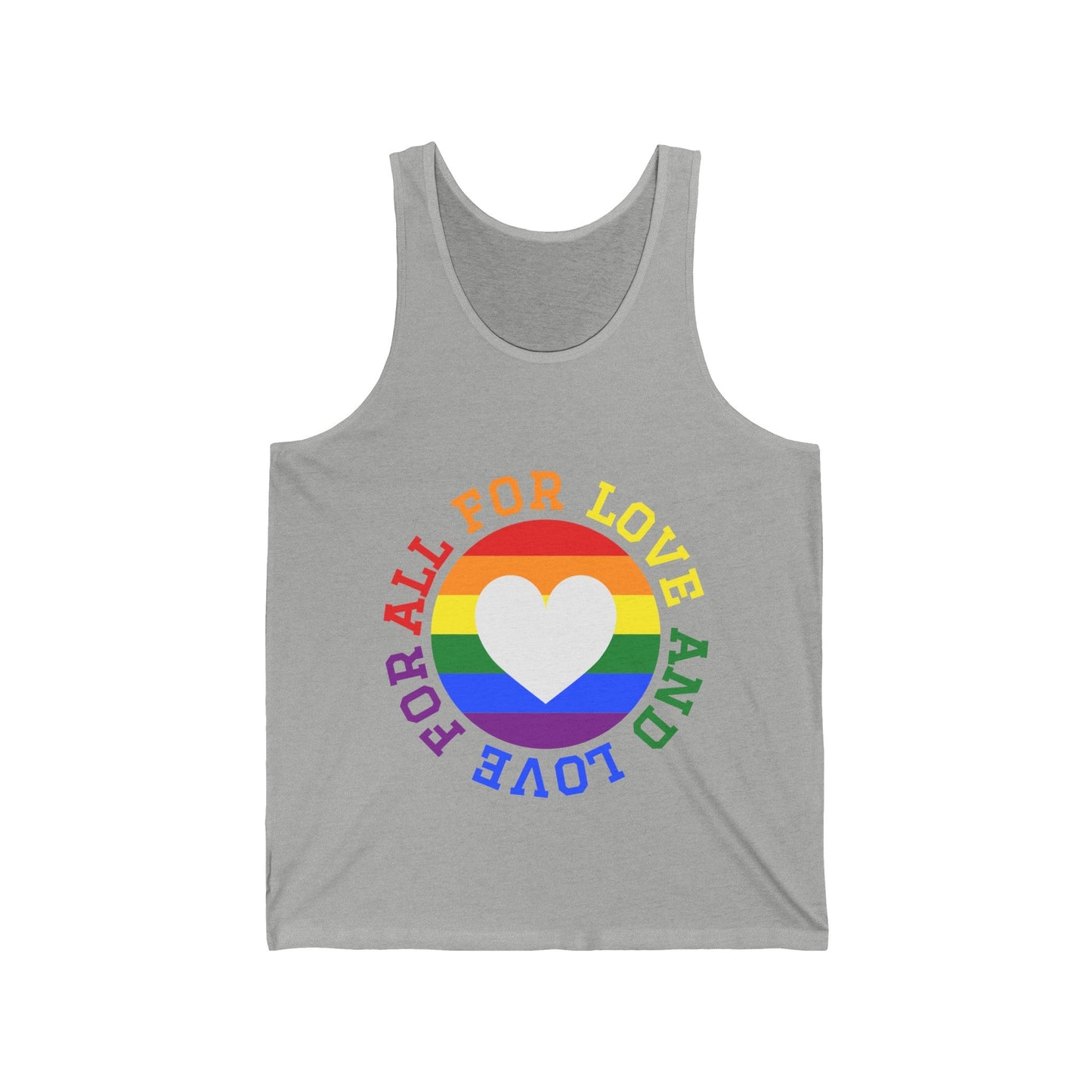 All For Love, Love For All Unisex Jersey Tank - Moon & Starr Handcrafted Jewelry && More!