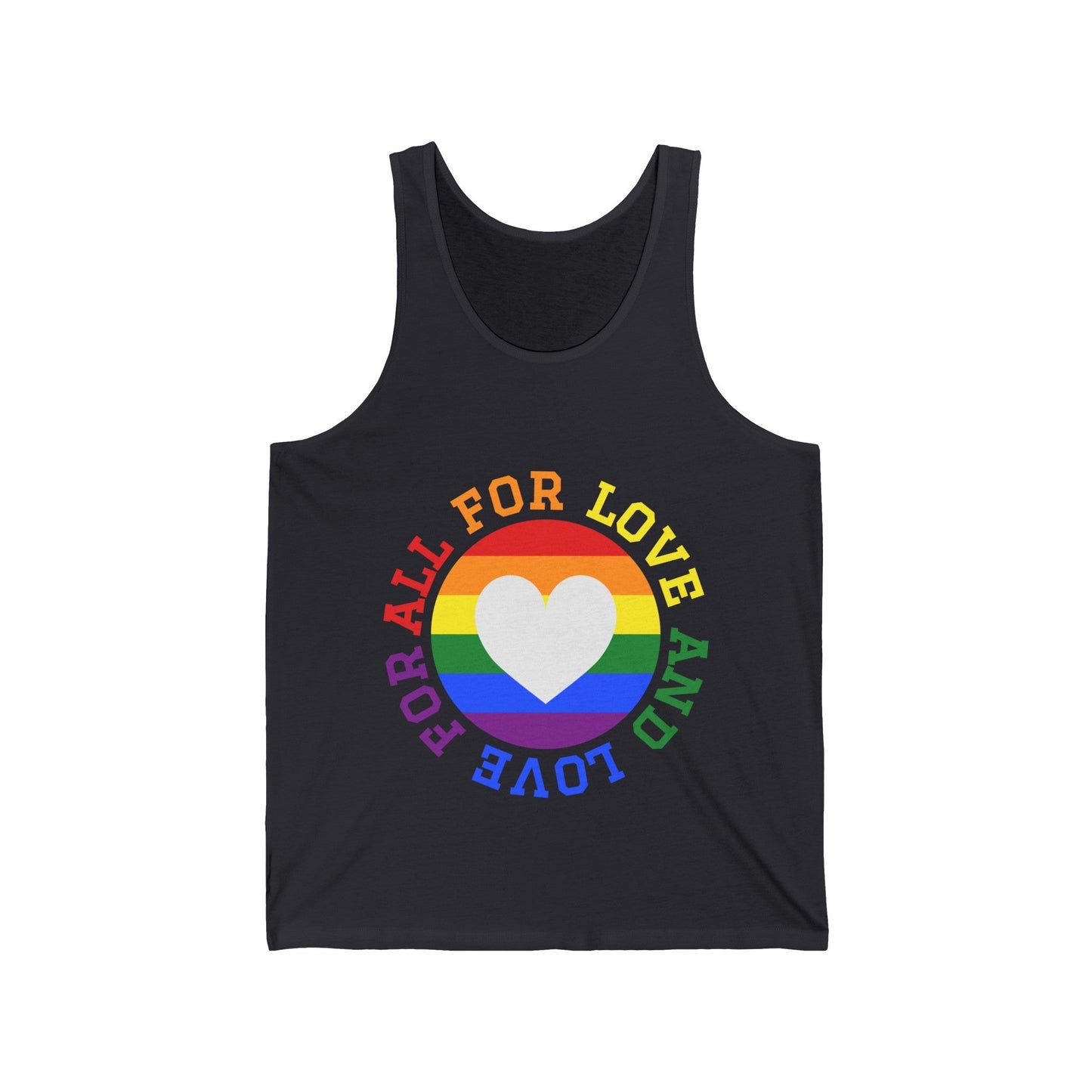 All For Love, Love For All Unisex Jersey Tank - Moon & Starr Handcrafted Jewelry && More!