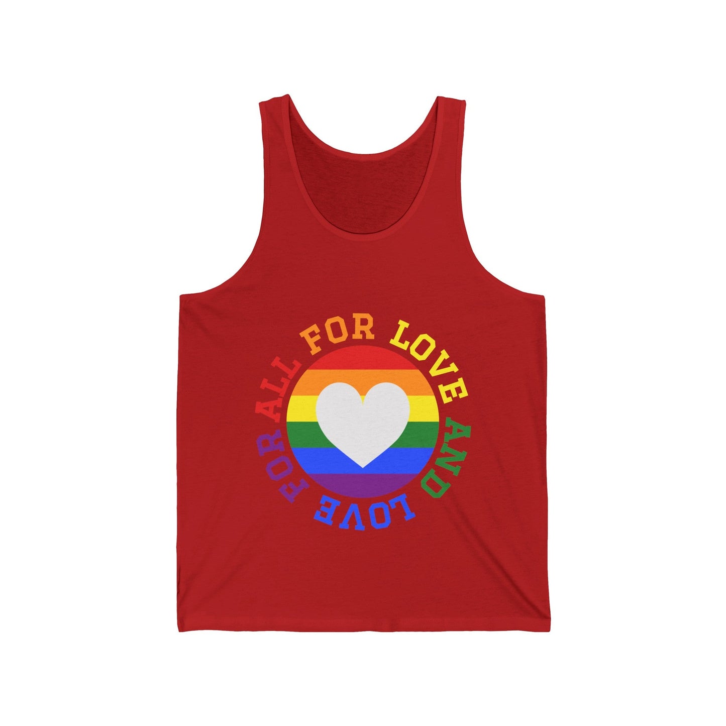 All For Love, Love For All Unisex Jersey Tank - Moon & Starr Handcrafted Jewelry && More!