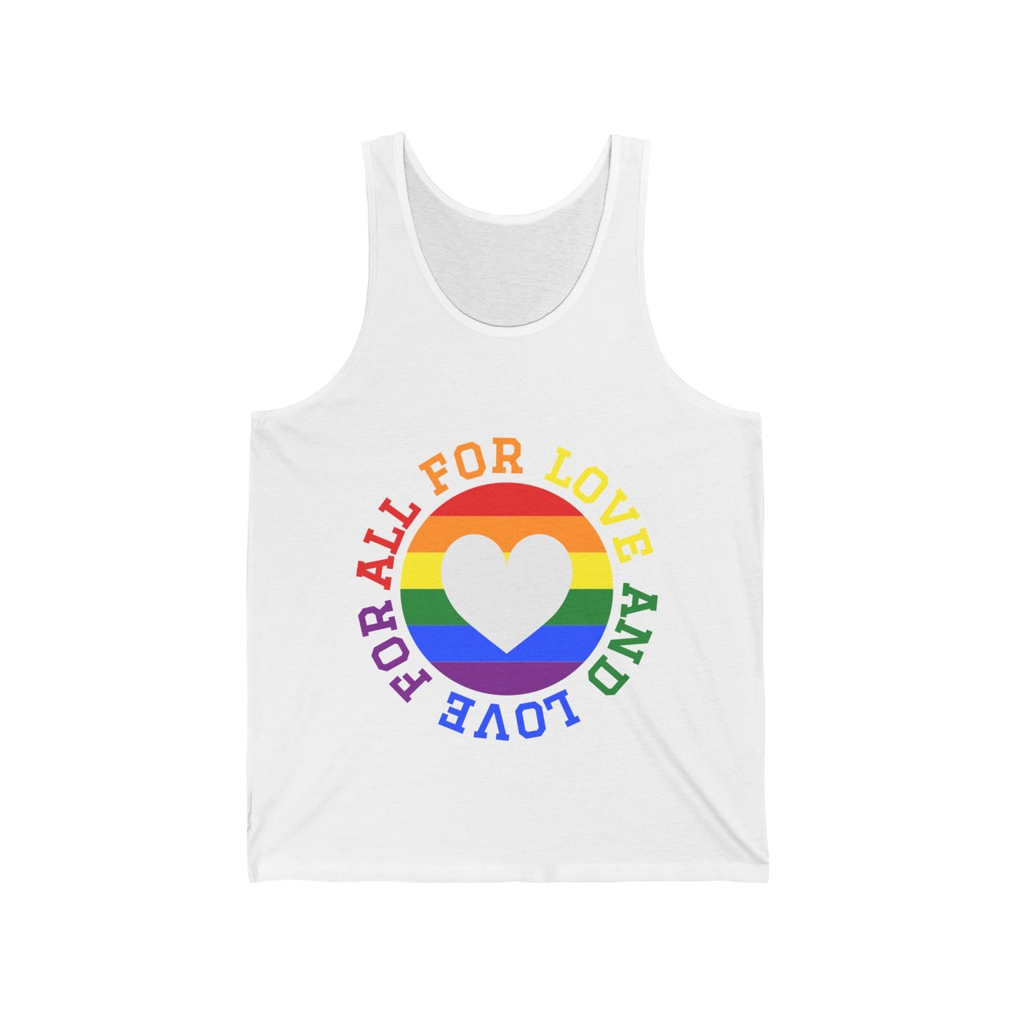 All For Love, Love For All Unisex Jersey Tank - Moon & Starr Handcrafted Jewelry && More!