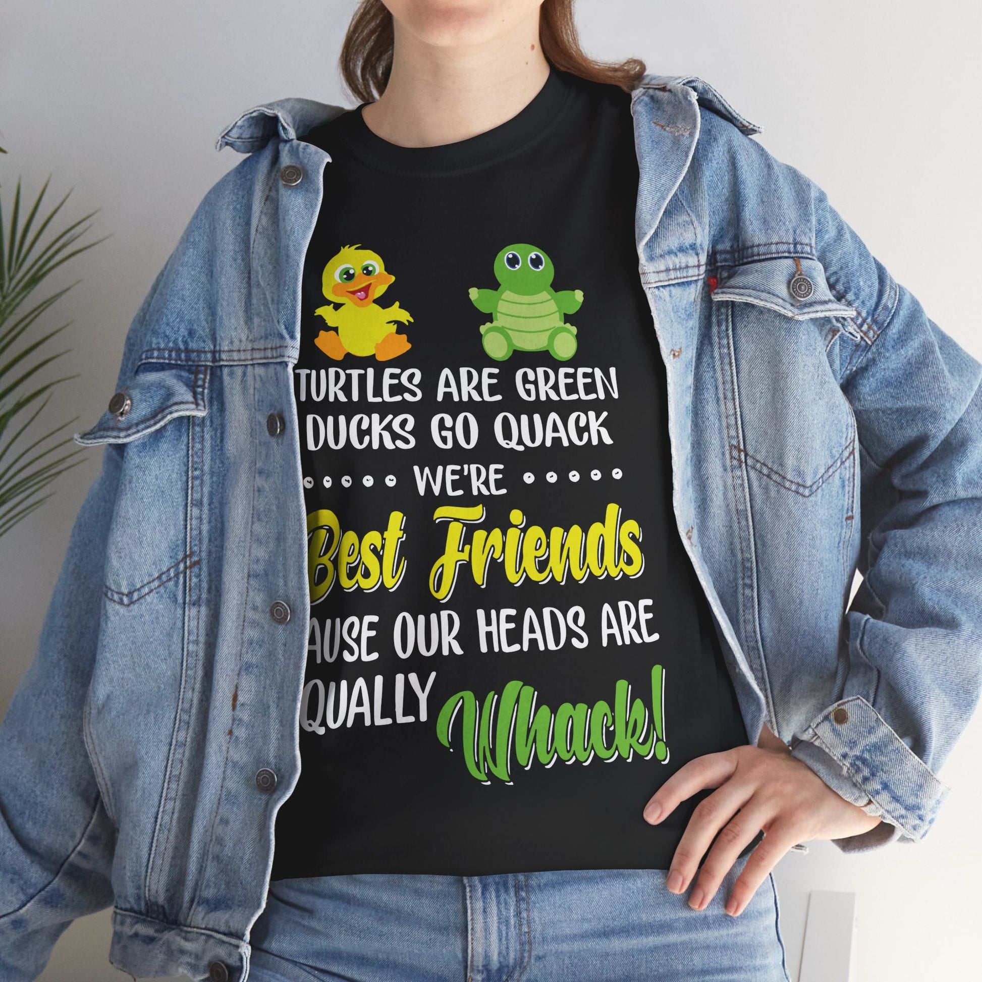 Best Friends Unisex Heavy Cotton Tee - Fun Turtle Design for Friendship Celebrations - Moon & Starr Handcrafted LLC