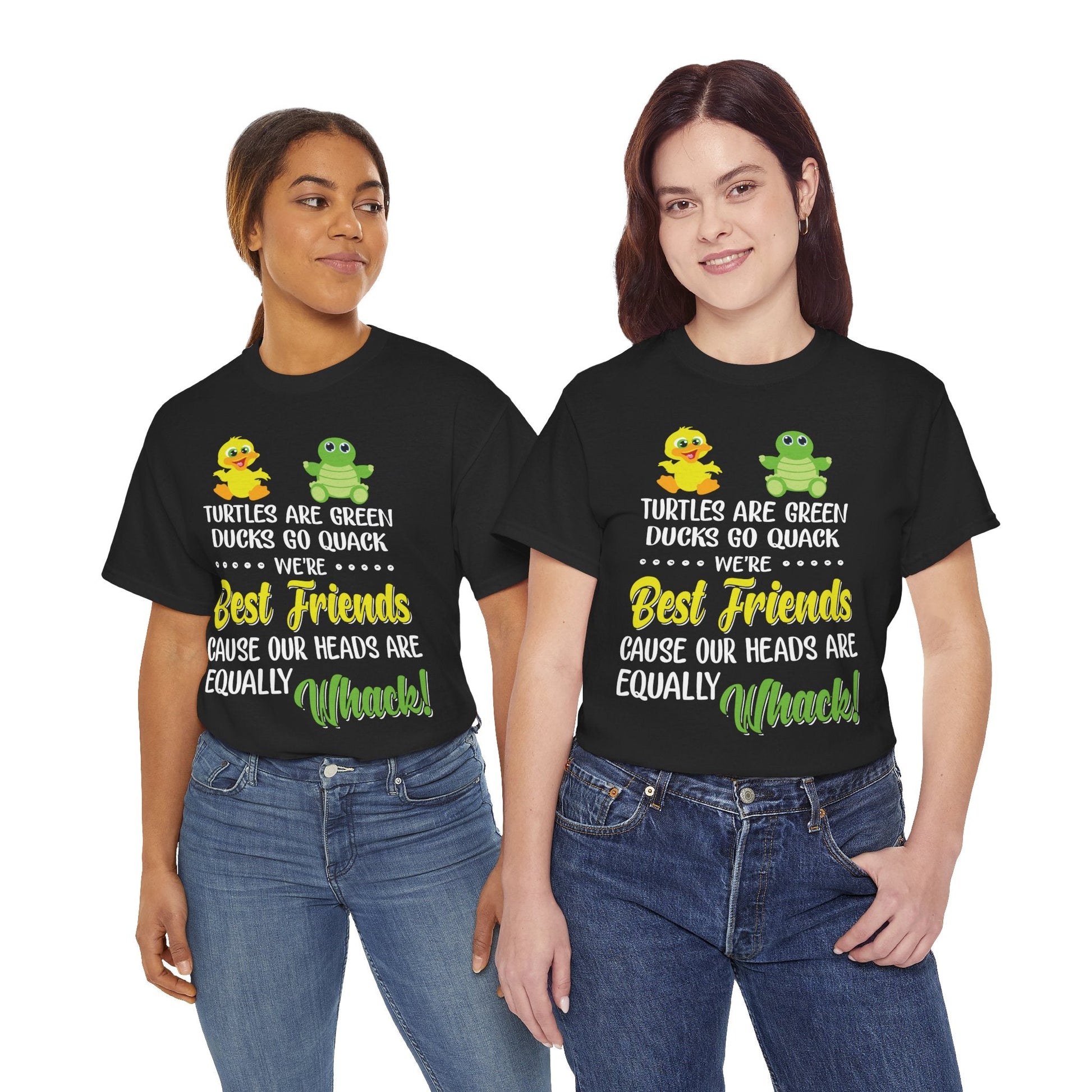 Best Friends Unisex Heavy Cotton Tee - Fun Turtle Design for Friendship Celebrations - Moon & Starr Handcrafted LLC