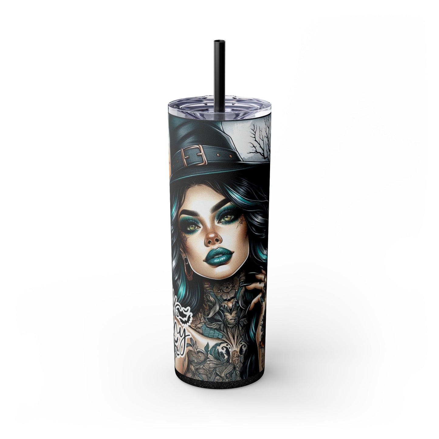 Feeling Witchy Sunflowers Skinny Tumbler with Straw, 20oz - Moon & Starr Handcrafted LLC