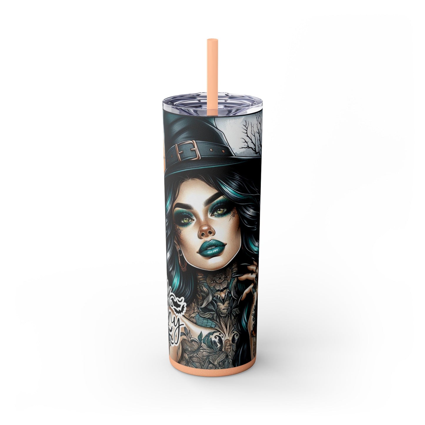 Feeling Witchy Sunflowers Skinny Tumbler with Straw, 20oz - Moon & Starr Handcrafted LLC