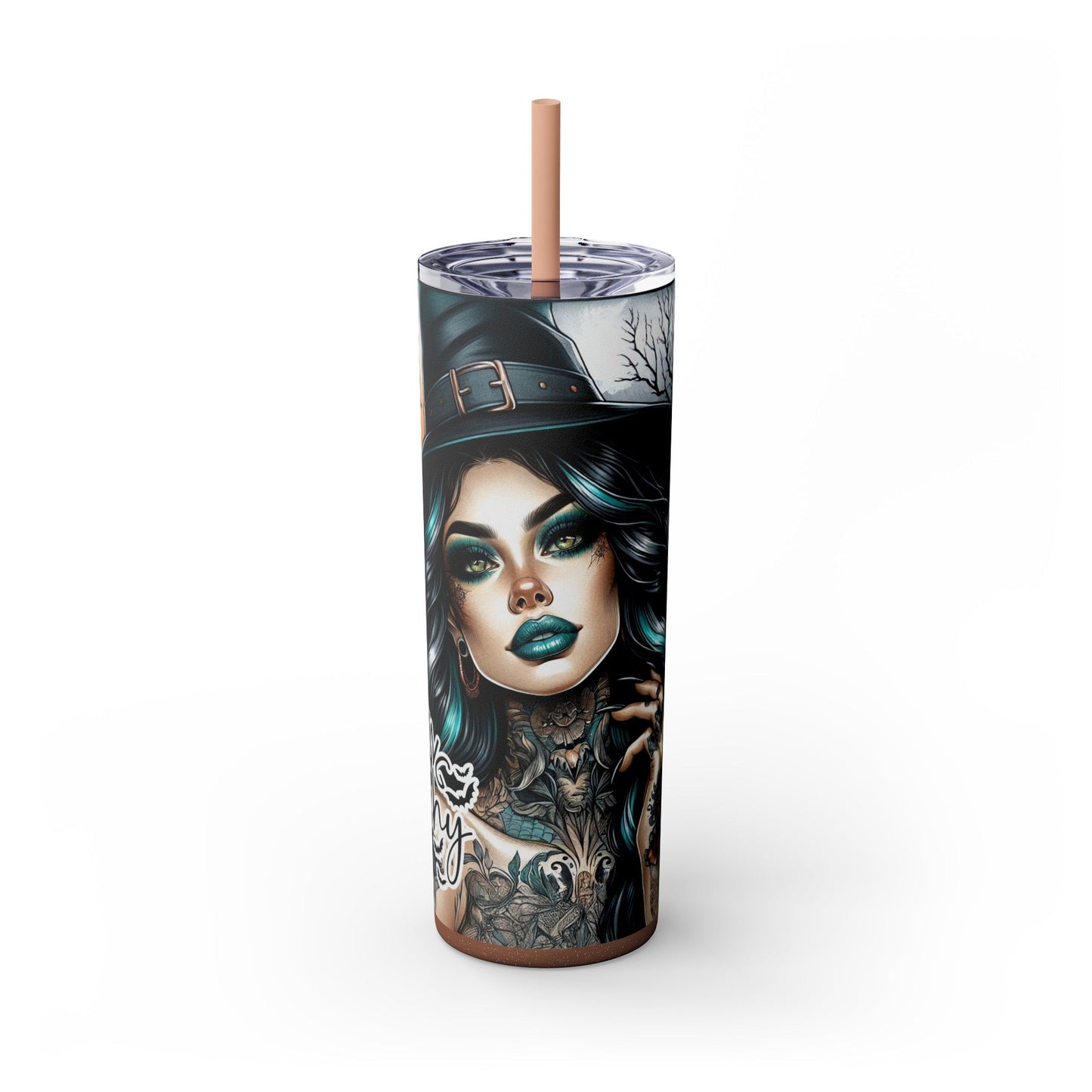 Feeling Witchy Sunflowers Skinny Tumbler with Straw, 20oz - Moon & Starr Handcrafted LLC