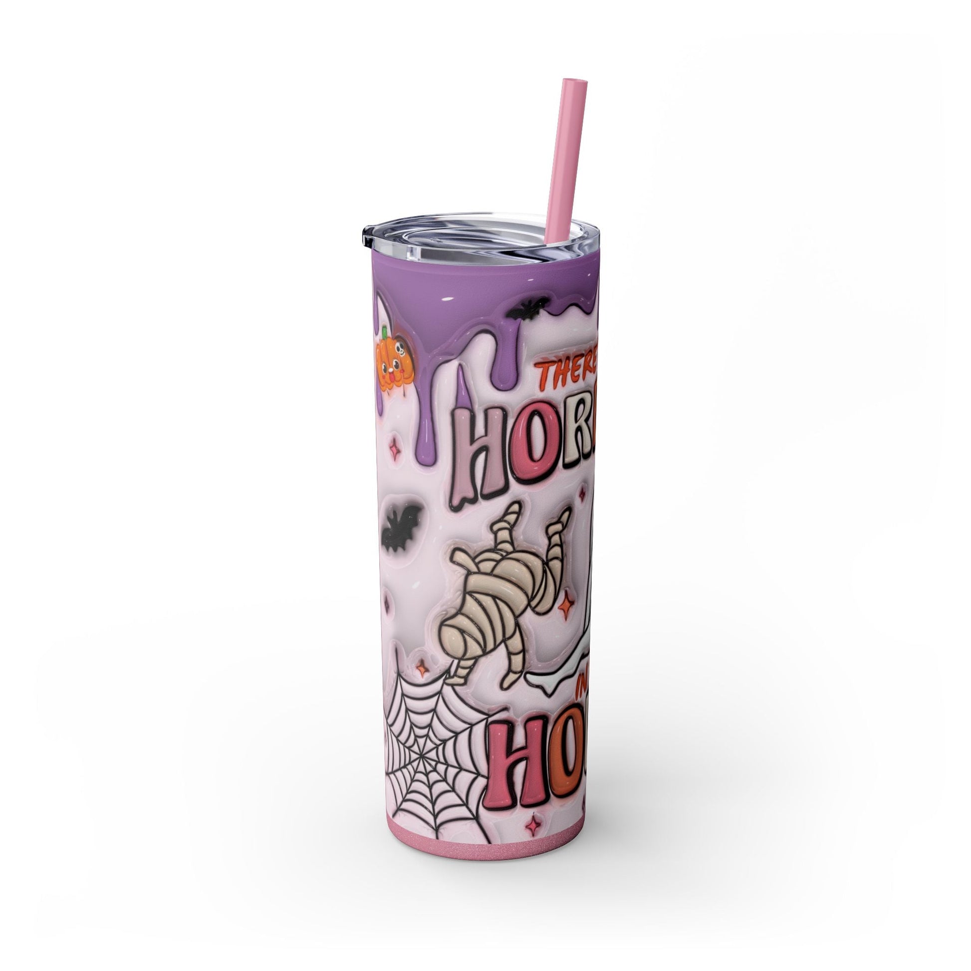 "Horror House" 20 oz Skinny Tumbler with Lid and Straw - Moon & Starr Handcrafted LLC