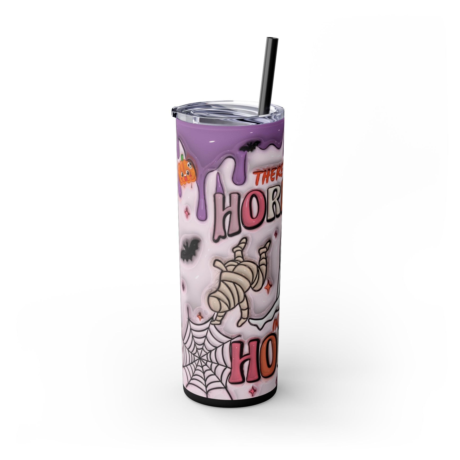 "Horror House" 20 oz Skinny Tumbler with Lid and Straw - Moon & Starr Handcrafted LLC