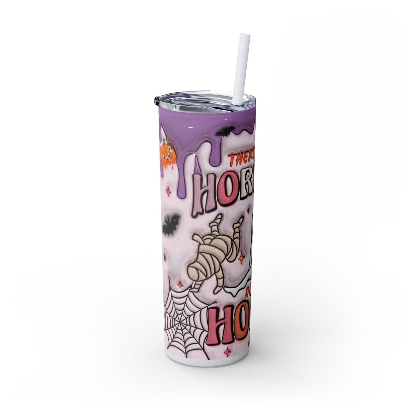 "Horror House" 20 oz Skinny Tumbler with Lid and Straw - Moon & Starr Handcrafted LLC