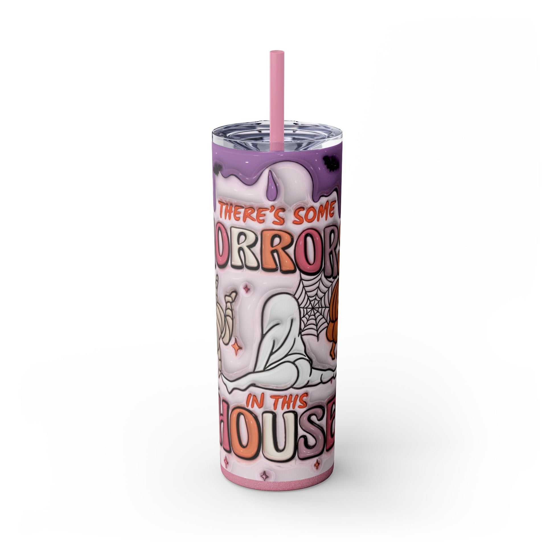 "Horror House" 20 oz Skinny Tumbler with Lid and Straw - Moon & Starr Handcrafted LLC