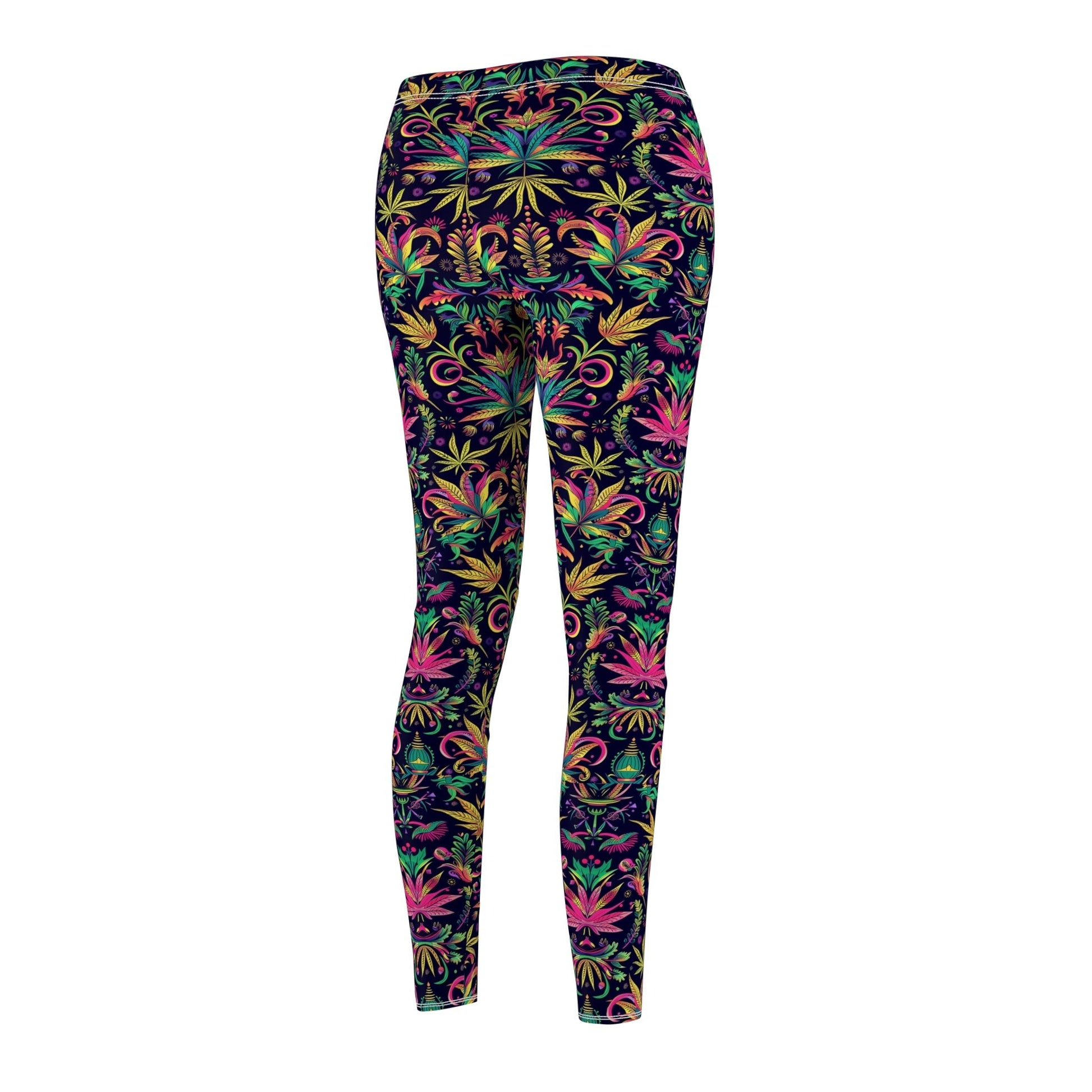 Kaleidoscope Leaves Women's Cut & Sew Casual Leggings (AOP) - Moon & Starr Handcrafted LLC