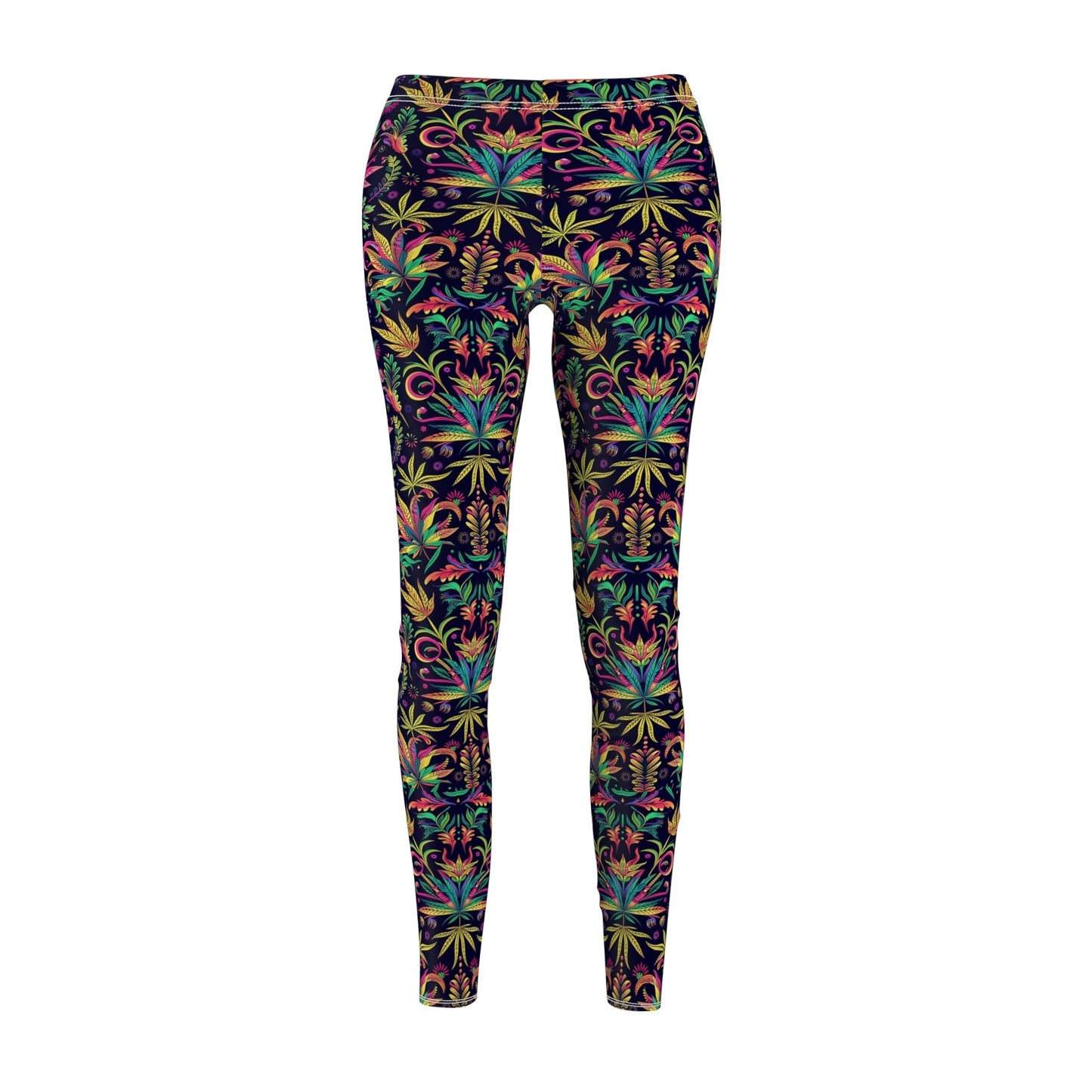 Kaleidoscope Leaves Women's Cut & Sew Casual Leggings (AOP) - Moon & Starr Handcrafted LLC