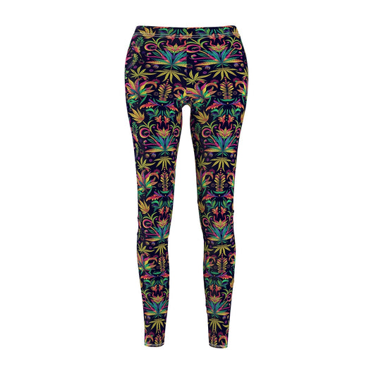 Kaleidoscope Leaves Women's Cut & Sew Casual Leggings (AOP) - Moon & Starr Handcrafted LLC