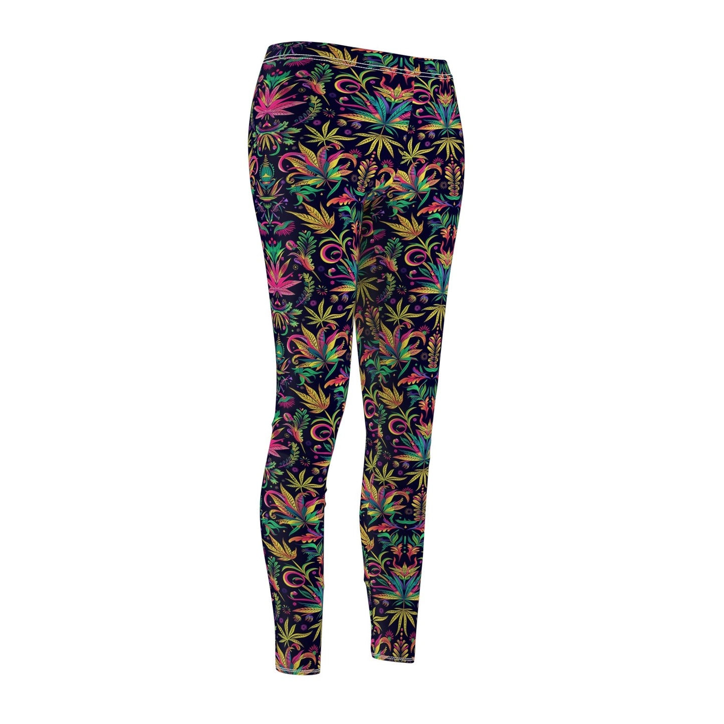 Kaleidoscope Leaves Women's Cut & Sew Casual Leggings (AOP) - Moon & Starr Handcrafted LLC