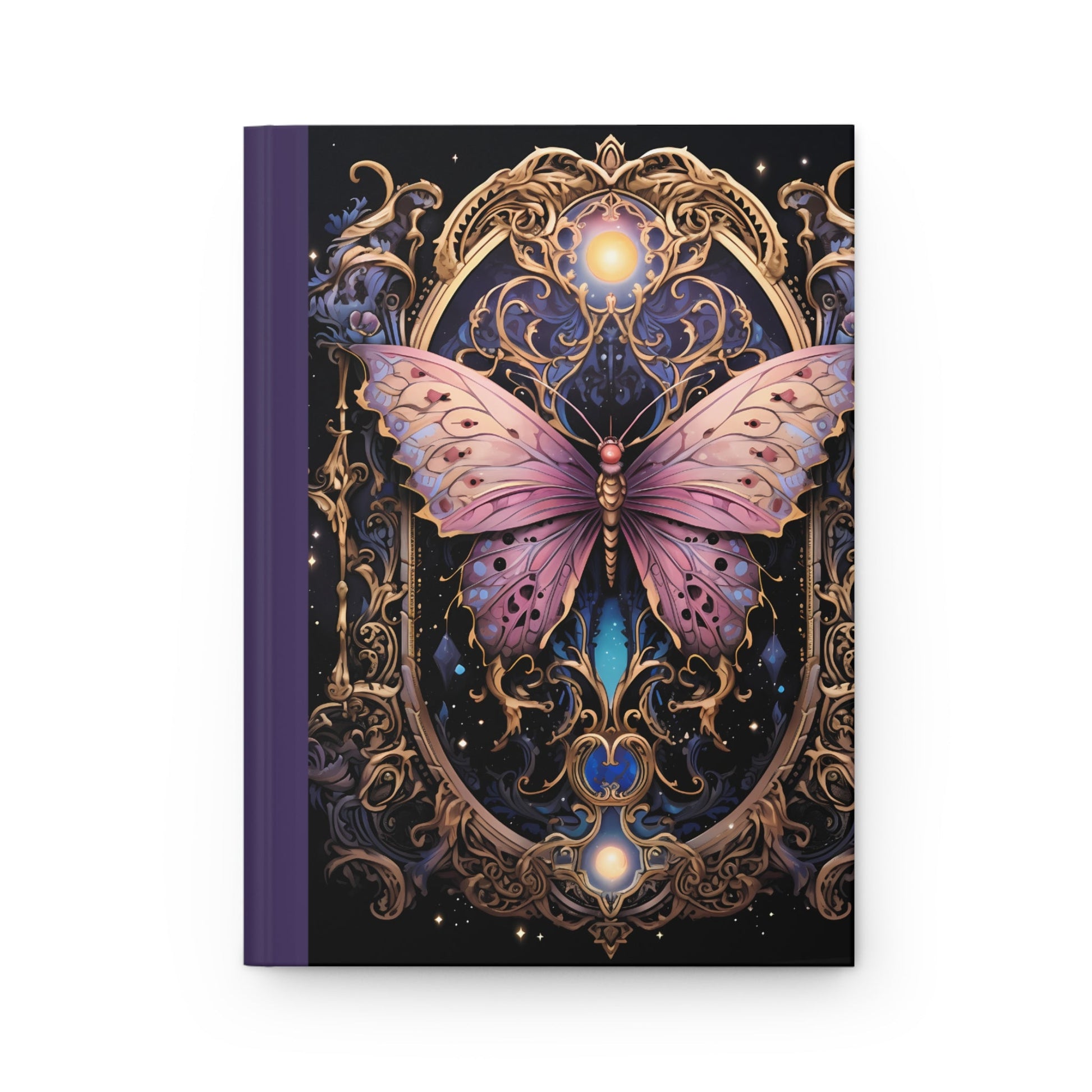 Pink Butterfly Hardcover Journal Matte - Moon & Starr Handcrafted Jewelry && More!