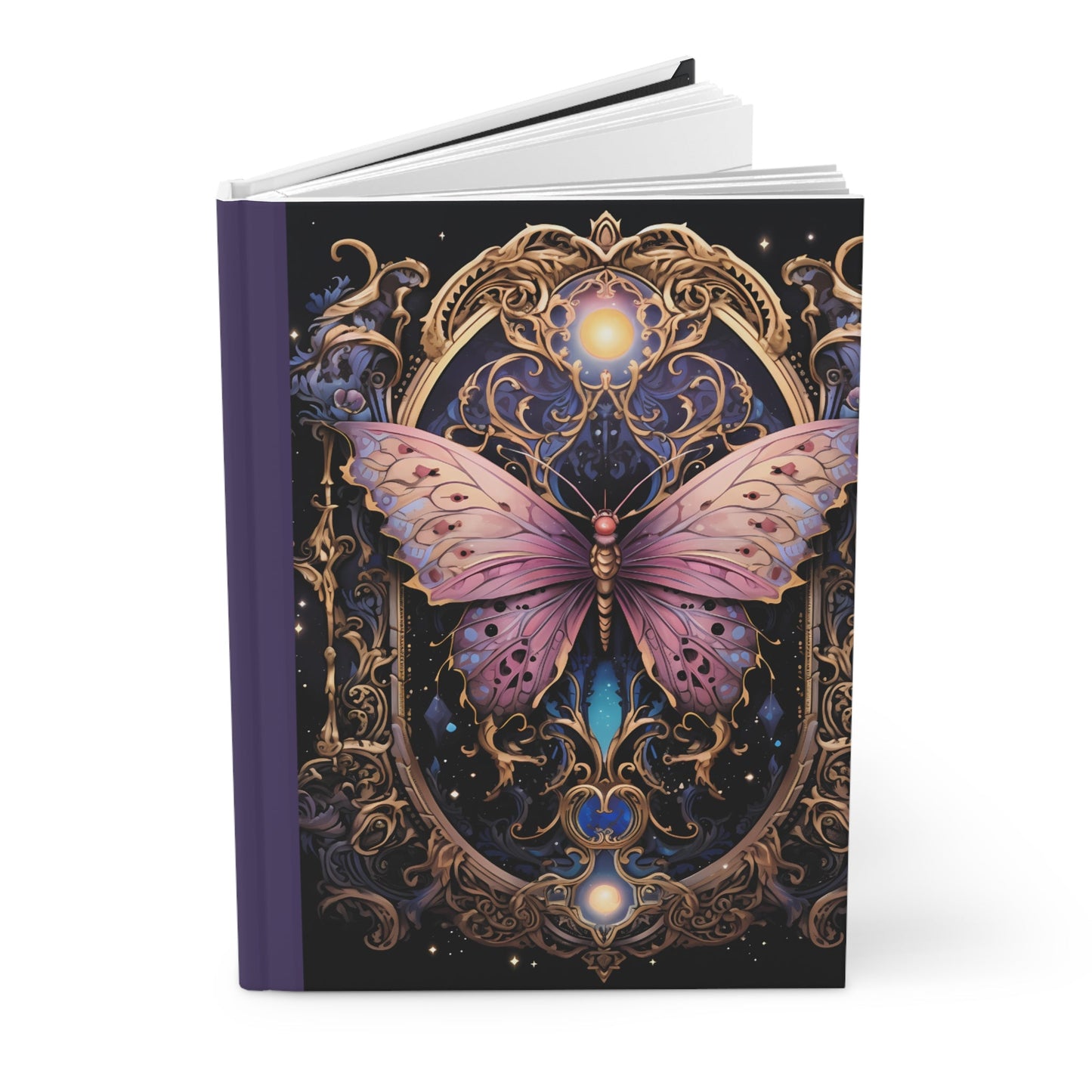 Pink Butterfly Hardcover Journal Matte - Moon & Starr Handcrafted Jewelry && More!