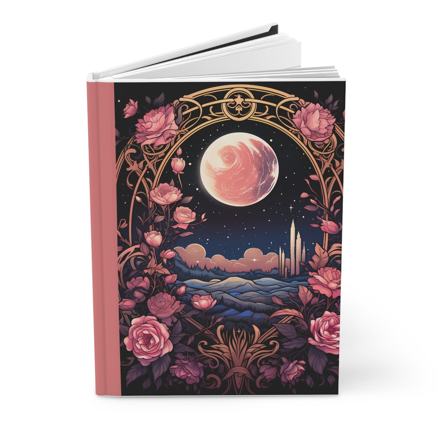 Pink Moon Hardcover Journal Matte - Moon & Starr Handcrafted Jewelry && More!