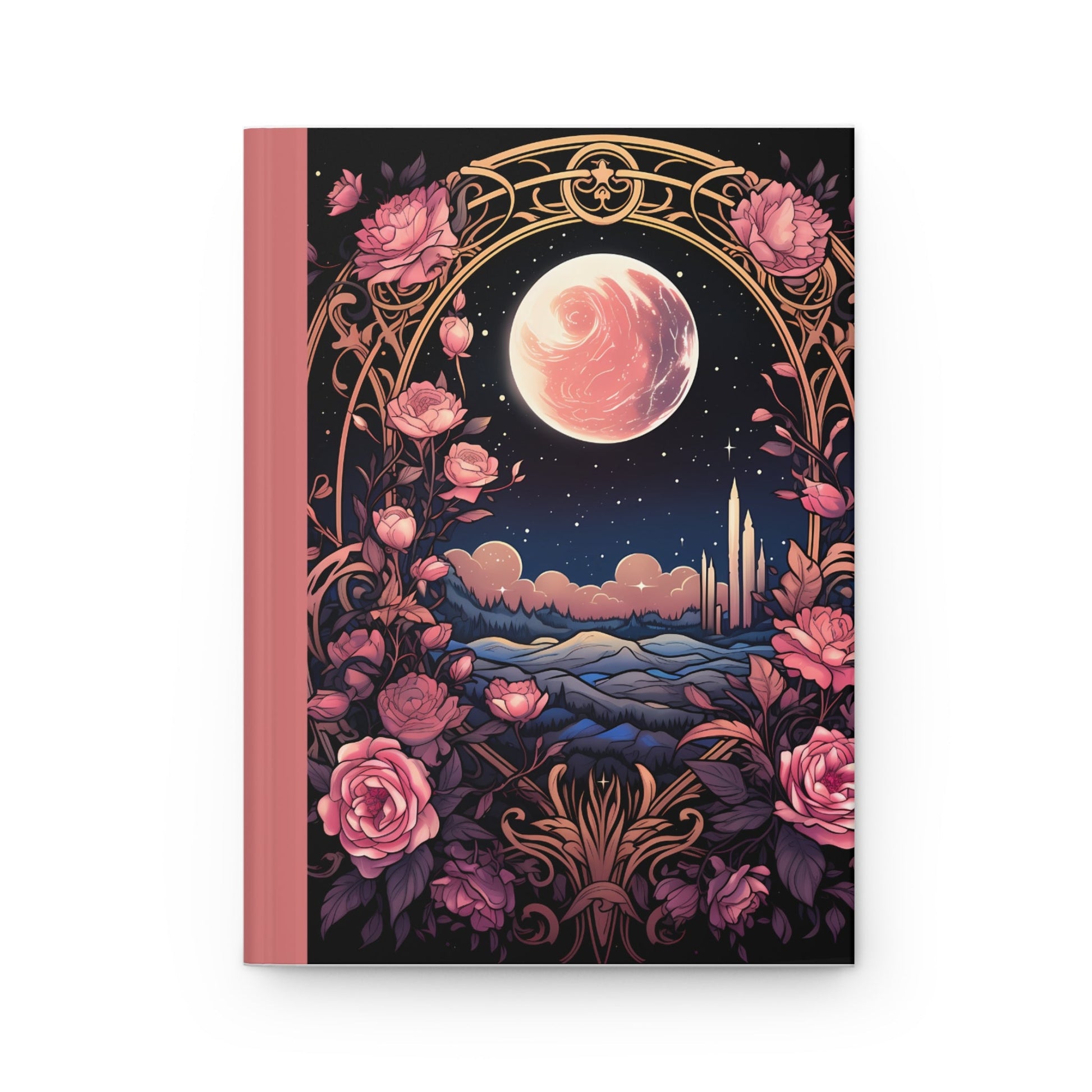 Pink Moon Hardcover Journal Matte - Moon & Starr Handcrafted Jewelry && More!