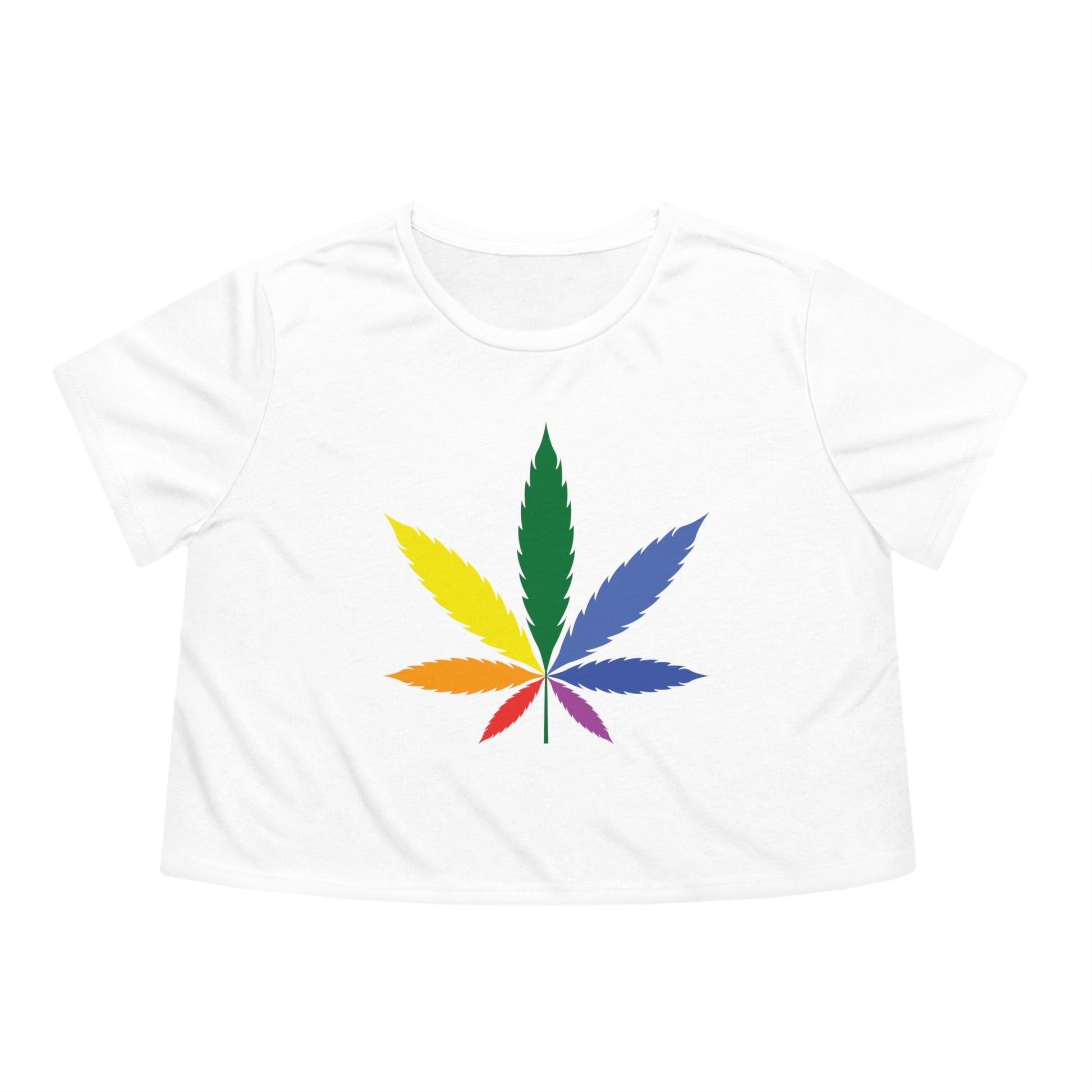 Pride Leaf Women's Flowy Cropped Tee - Moon & Starr Handcrafted Jewelry && More!