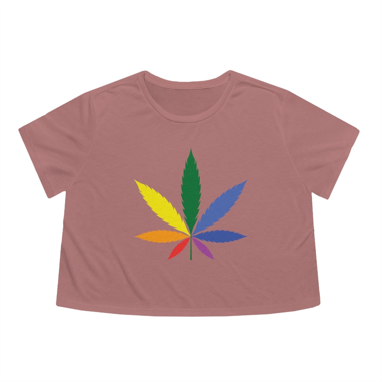 Pride Leaf Women's Flowy Cropped Tee - Moon & Starr Handcrafted Jewelry && More!