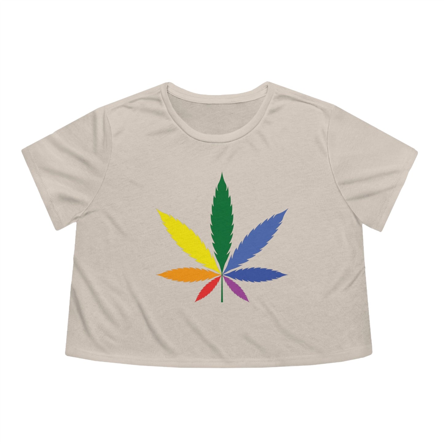 Pride Leaf Women's Flowy Cropped Tee - Moon & Starr Handcrafted Jewelry && More!