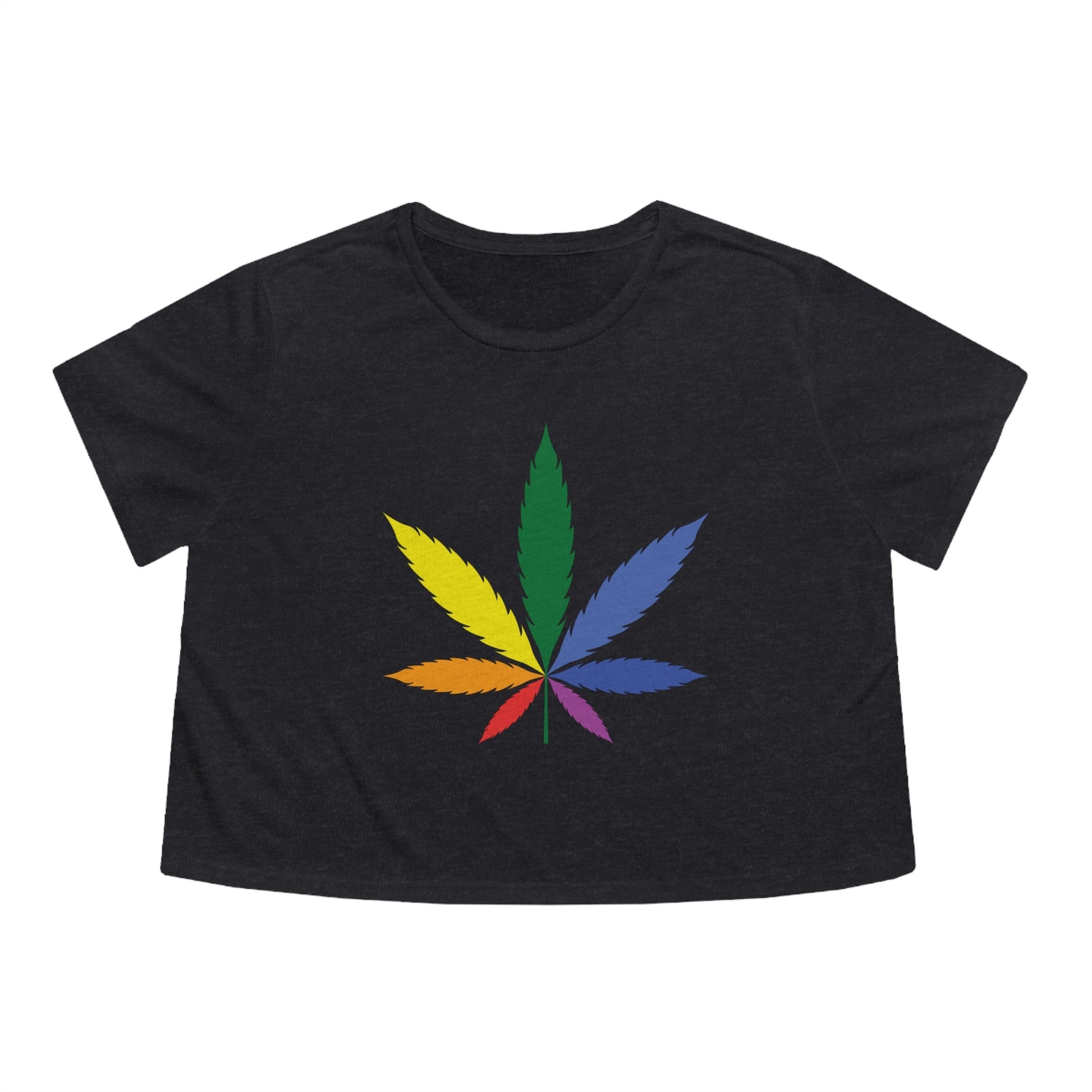 Pride Leaf Women's Flowy Cropped Tee - Moon & Starr Handcrafted Jewelry && More!