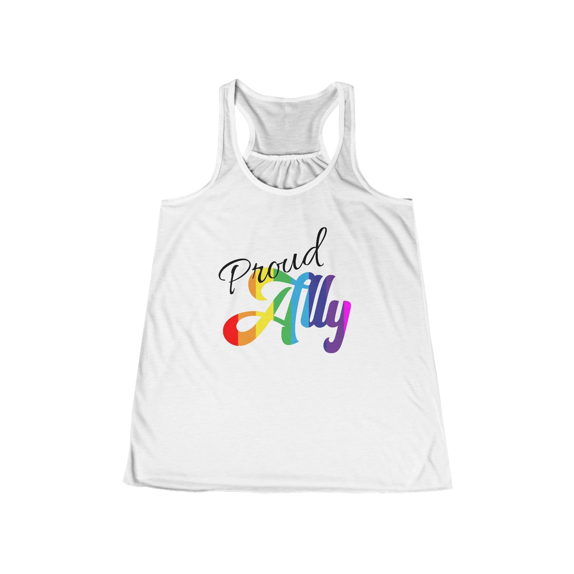 Proud Ally Pride Women's Flowy Racerback Tank - Moon & Starr Handcrafted Jewelry && More!