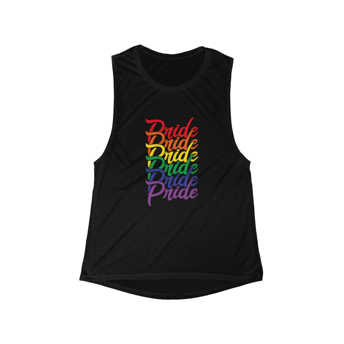 Rainbow Pride Women's Flowy Scoop Muscle Tank - Moon & Starr Handcrafted Jewelry && More!