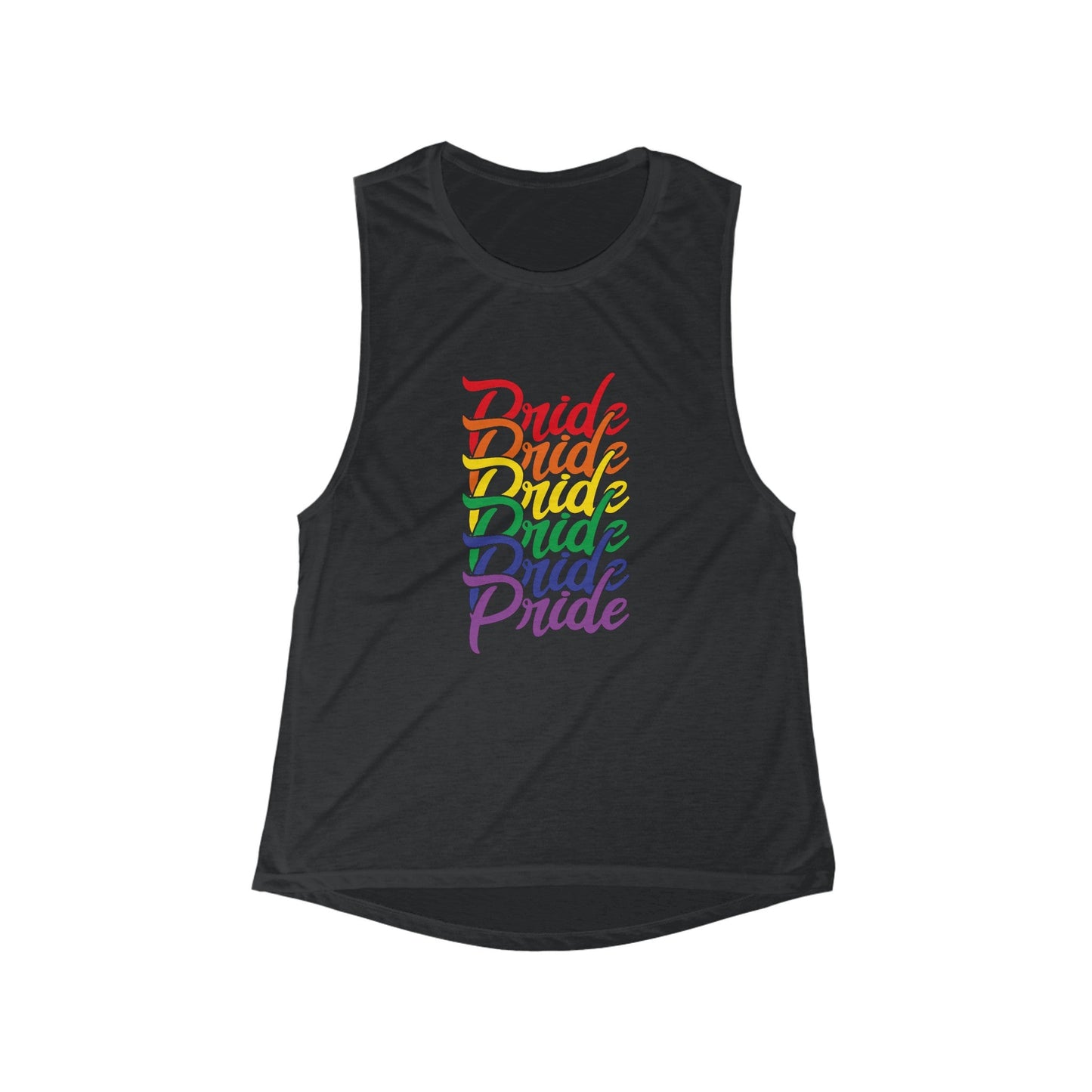 Rainbow Pride Women's Flowy Scoop Muscle Tank - Moon & Starr Handcrafted Jewelry && More!