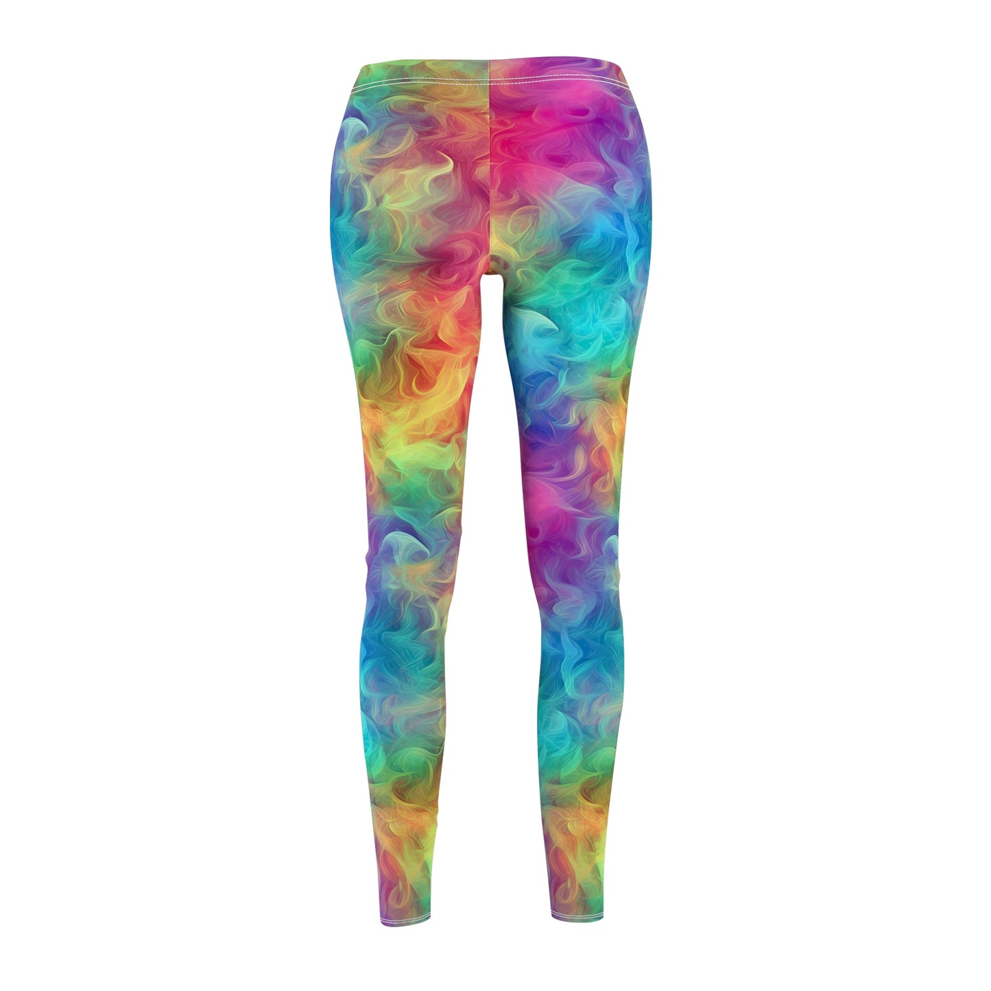 Rainbow Smoke Women's Cut & Sew Casual Leggings (AOP) - Moon & Starr Handcrafted LLC