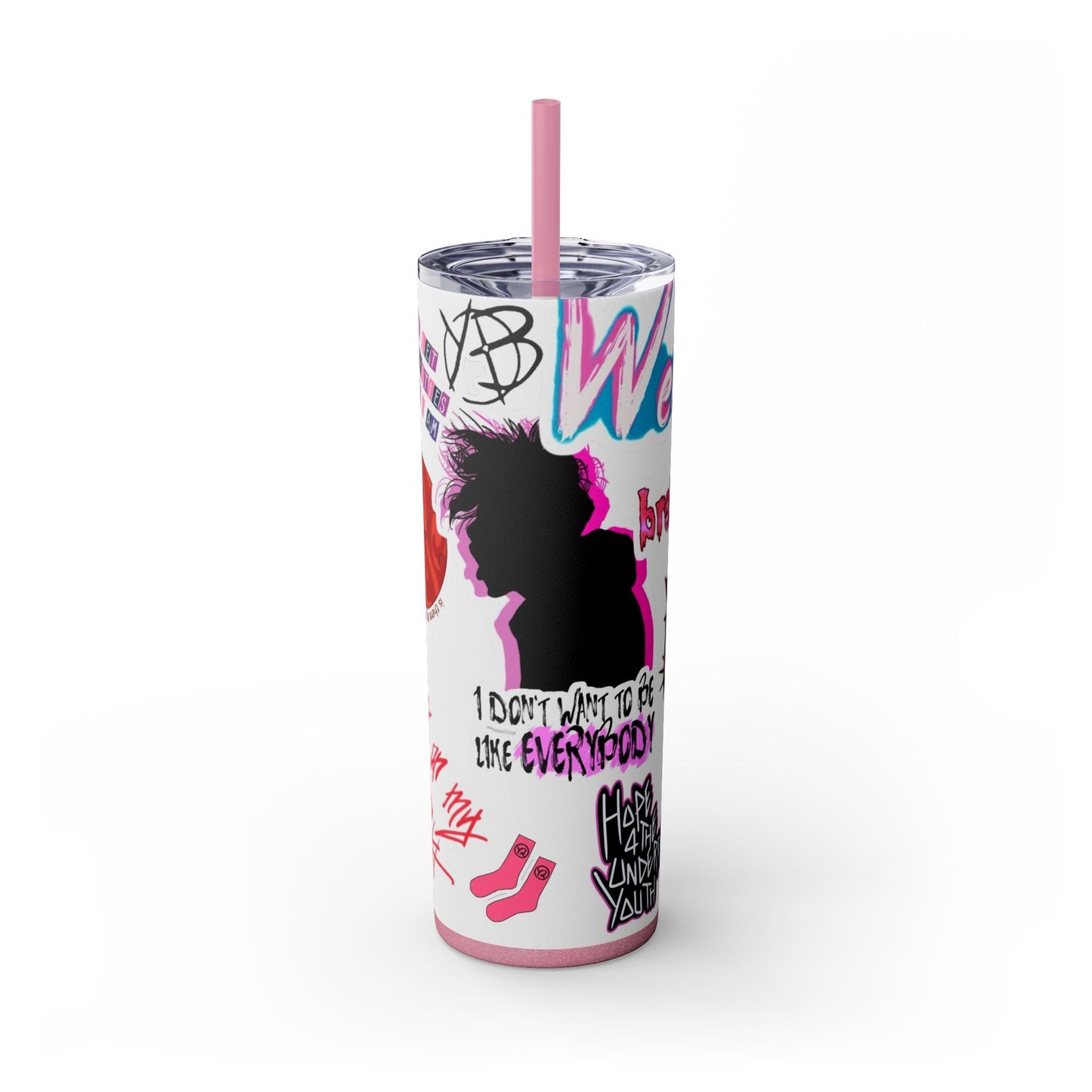 Skinny Tumbler with Straw, 20oz - Moon & Starr Handcrafted LLC