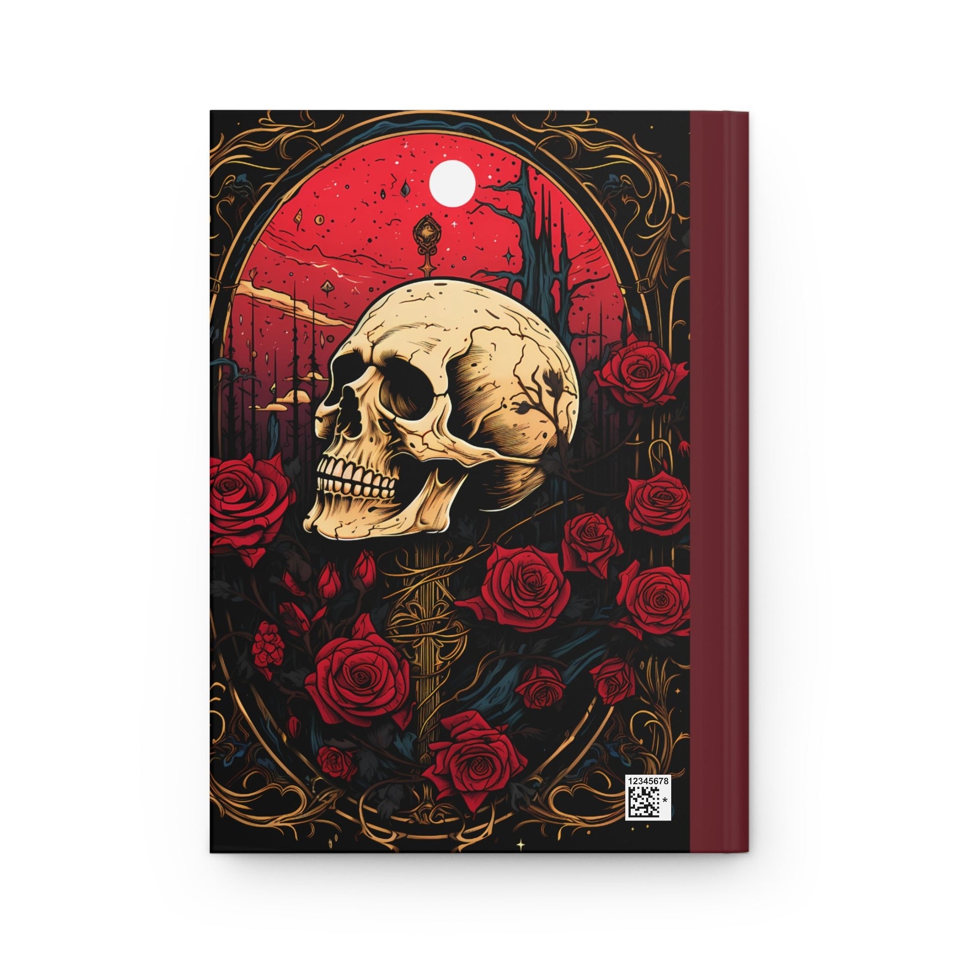 Skull And Roses Hardcover Journal - Moon & Starr Handcrafted Jewelry && More!