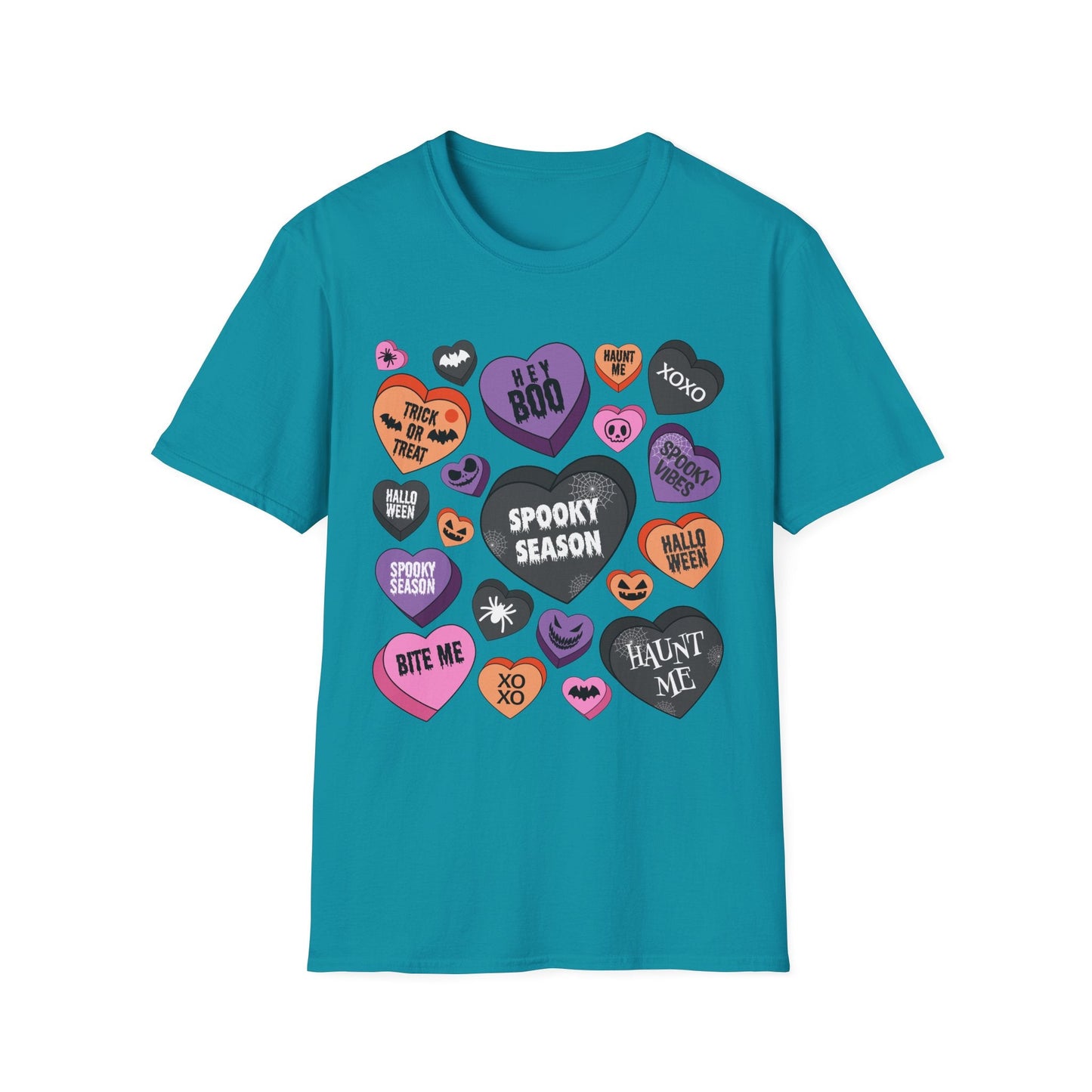 Spooky Halloween T-Shirt Candy Hearts Graphic - Moon & Starr Handcrafted LLC