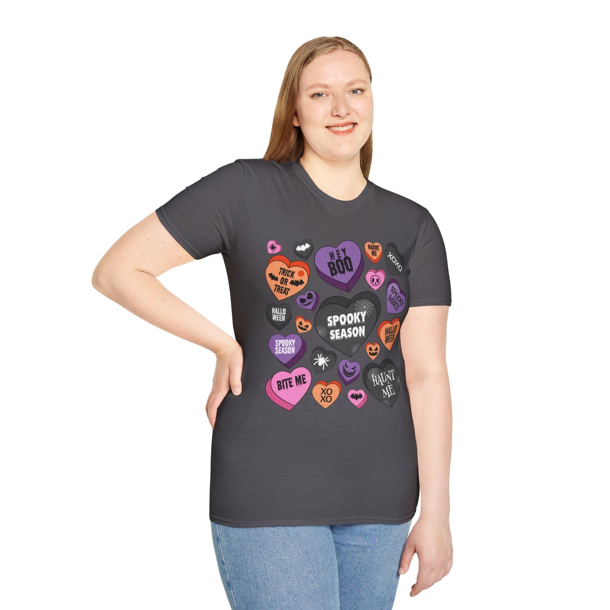 Spooky Halloween T-Shirt Candy Hearts Graphic - Moon & Starr Handcrafted LLC