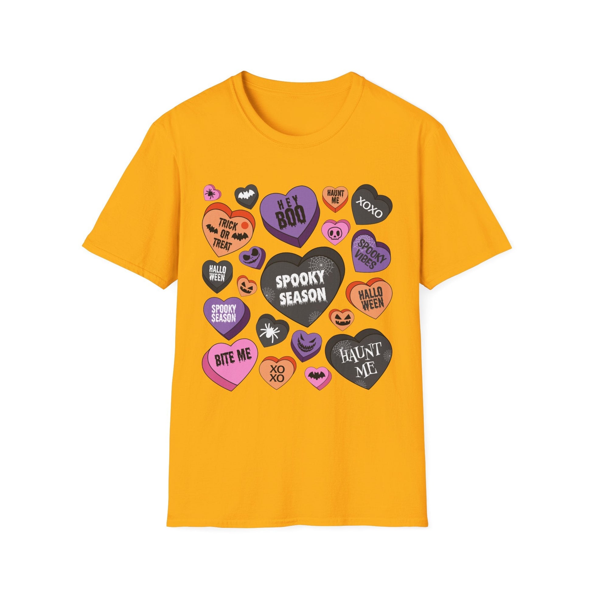 Spooky Halloween T-Shirt Candy Hearts Graphic - Moon & Starr Handcrafted LLC