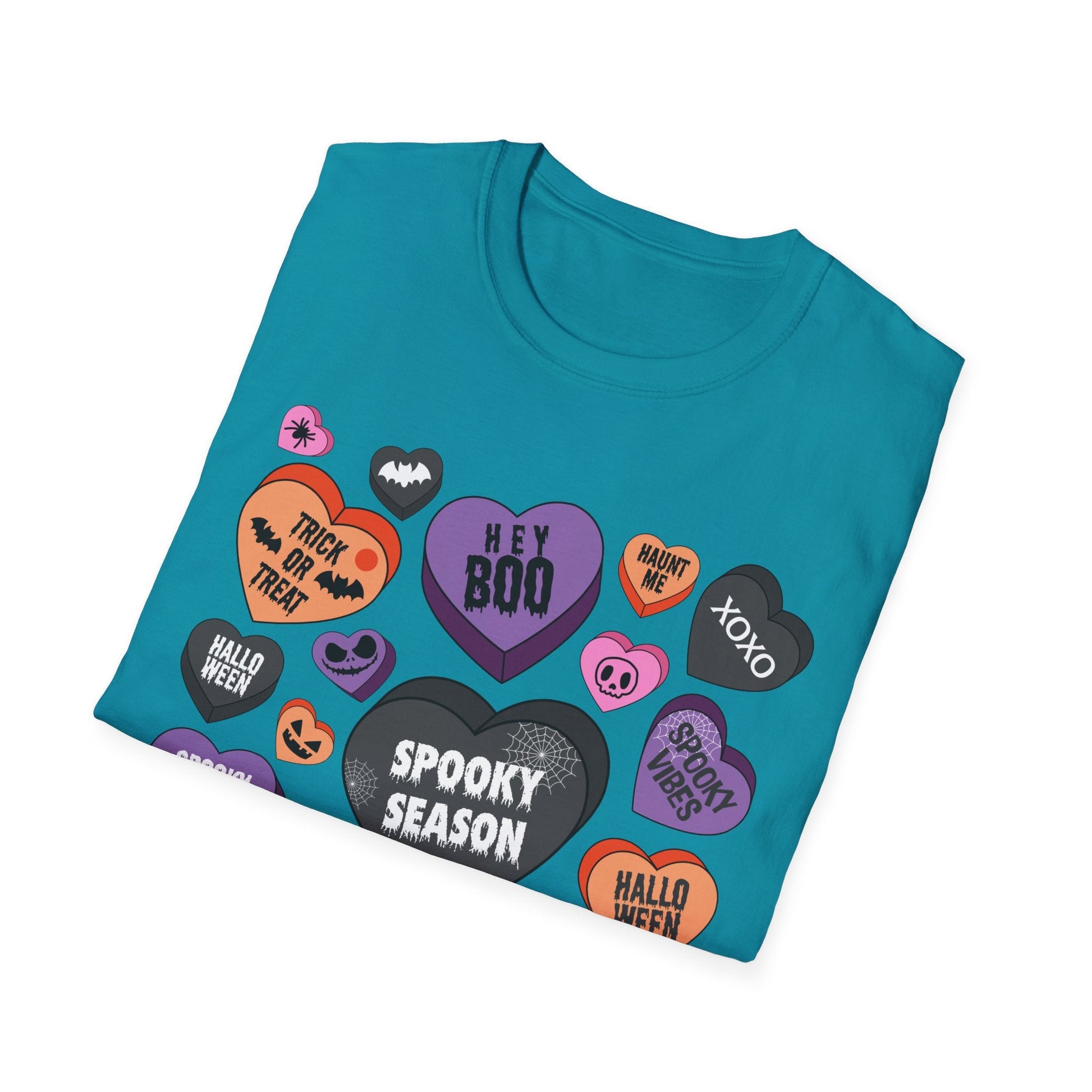 Spooky Halloween T-Shirt Candy Hearts Graphic - Moon & Starr Handcrafted LLC