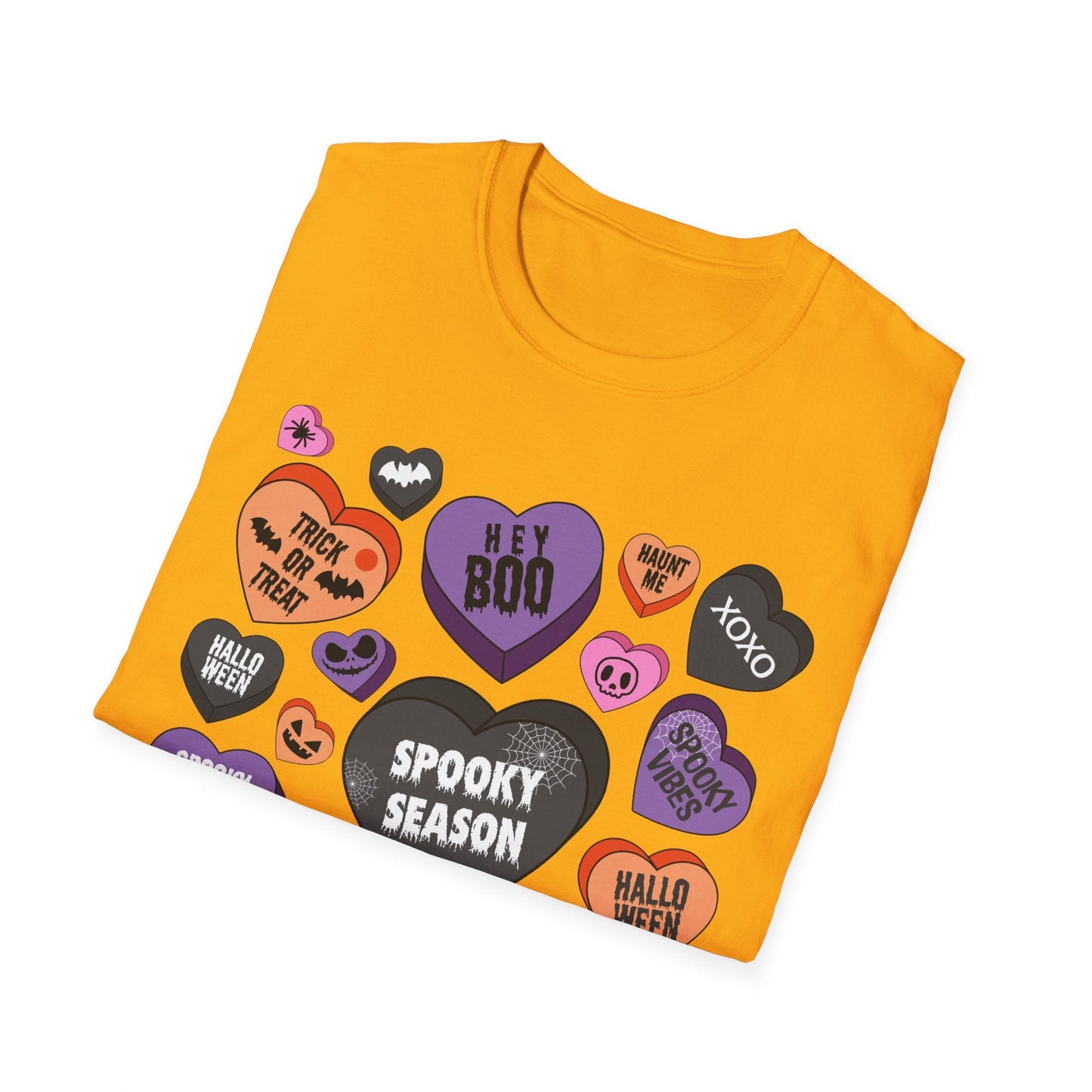 Spooky Halloween T-Shirt Candy Hearts Graphic - Moon & Starr Handcrafted LLC