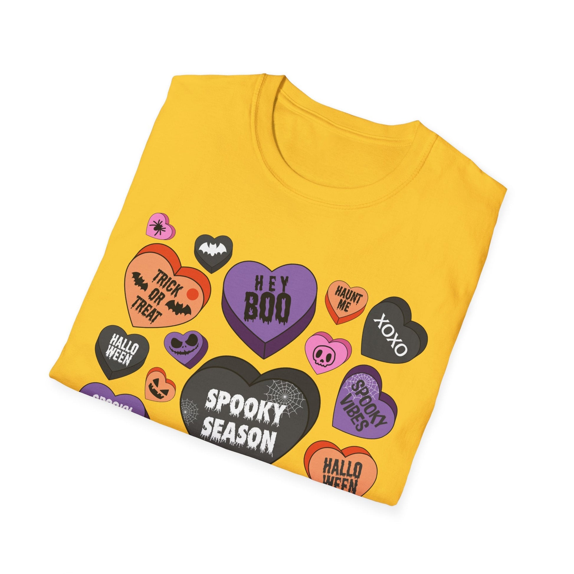 Spooky Halloween T-Shirt Candy Hearts Graphic - Moon & Starr Handcrafted LLC