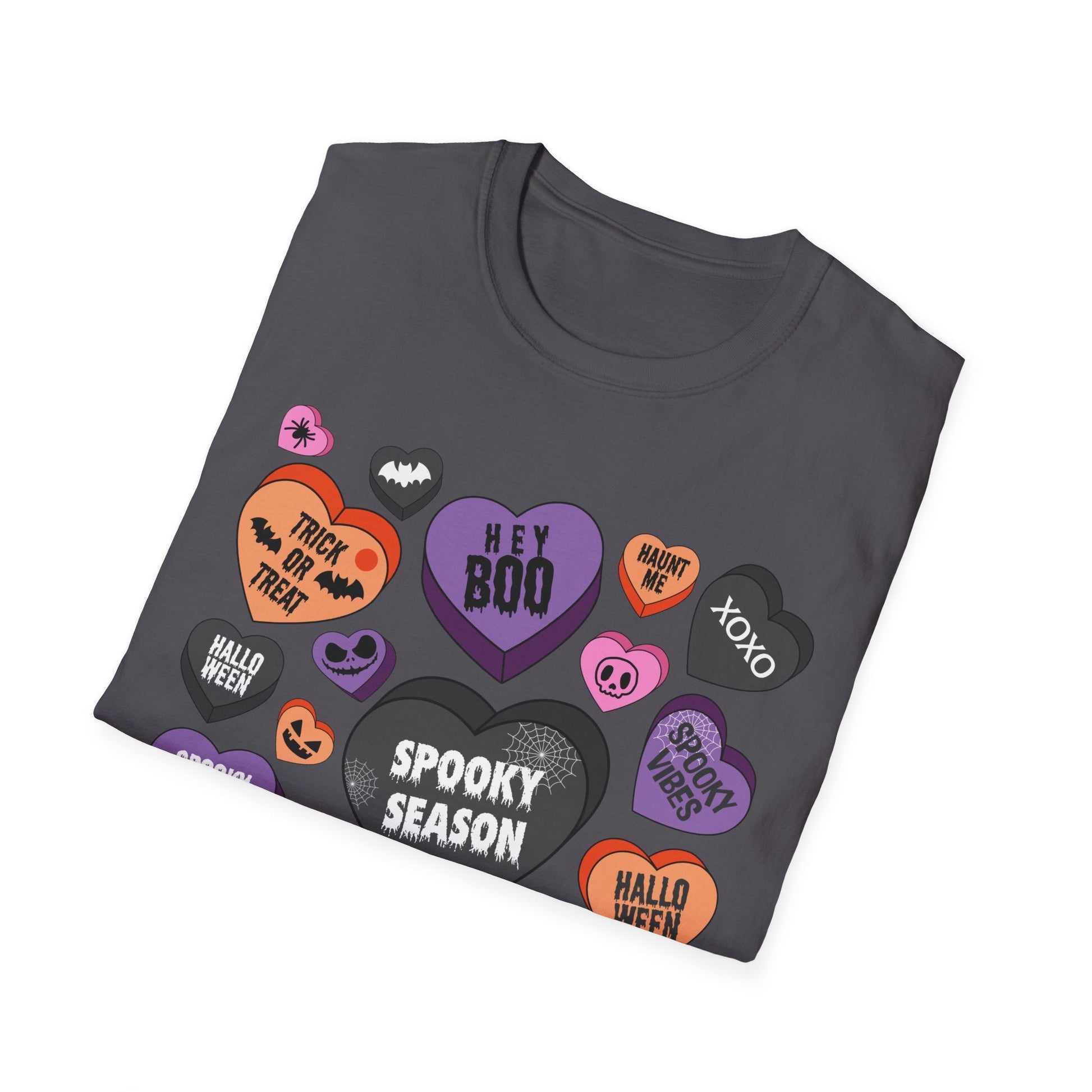 Spooky Halloween T-Shirt Candy Hearts Graphic - Moon & Starr Handcrafted LLC