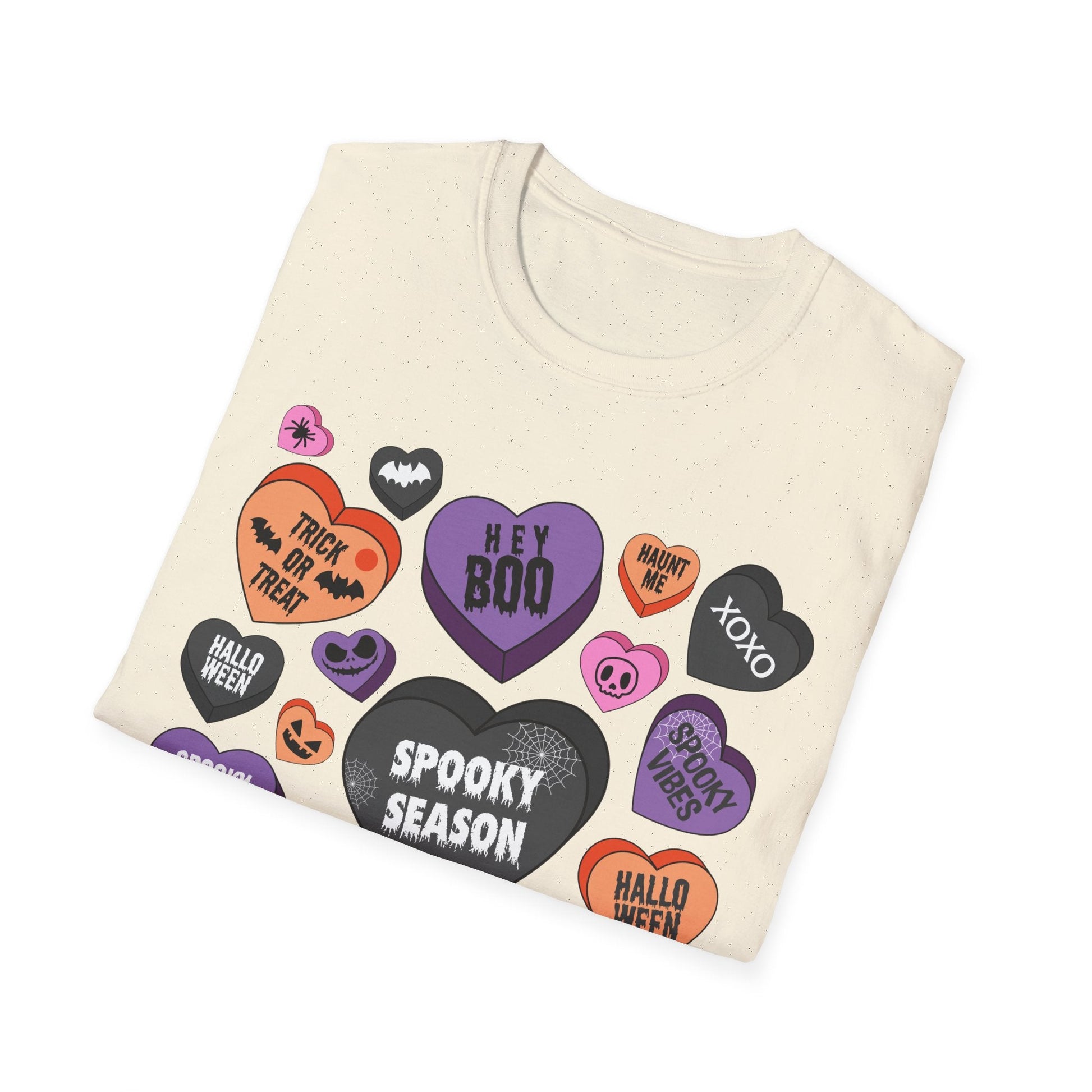 Spooky Halloween T-Shirt Candy Hearts Graphic - Moon & Starr Handcrafted LLC