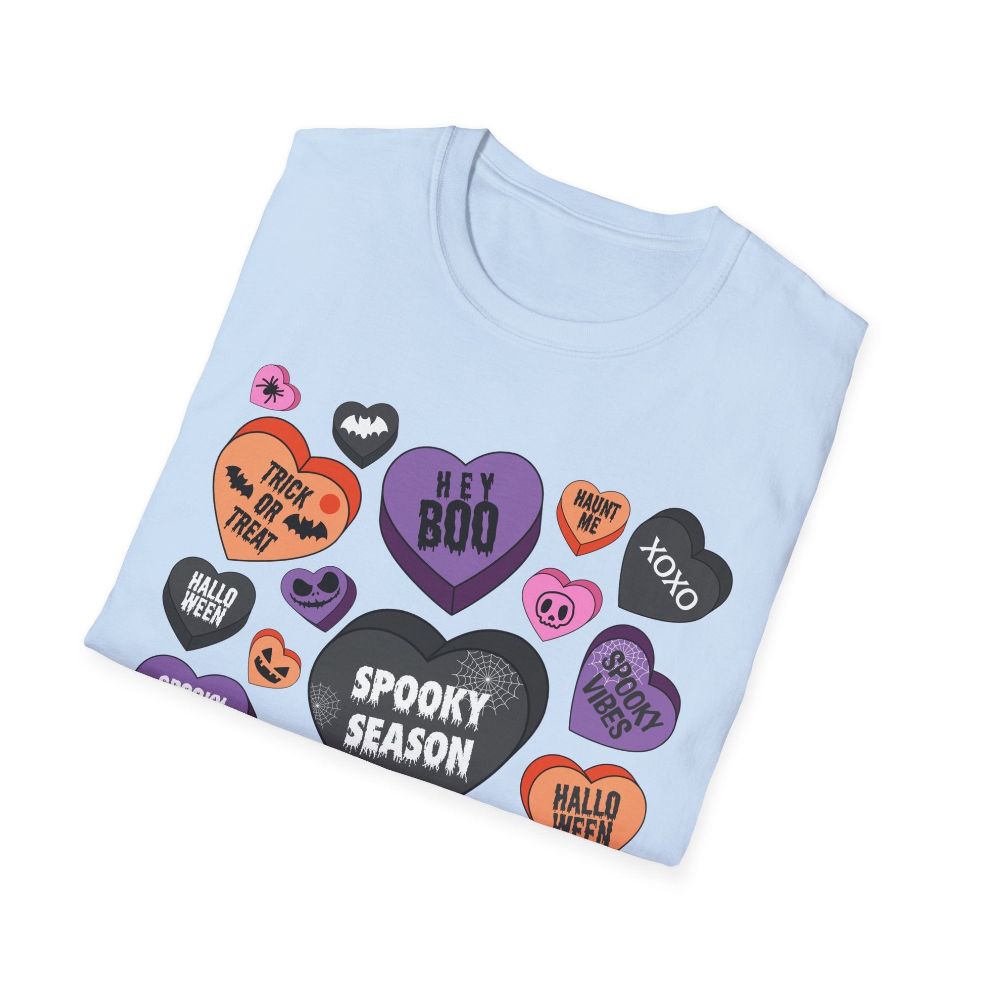 Spooky Halloween T-Shirt Candy Hearts Graphic - Moon & Starr Handcrafted LLC