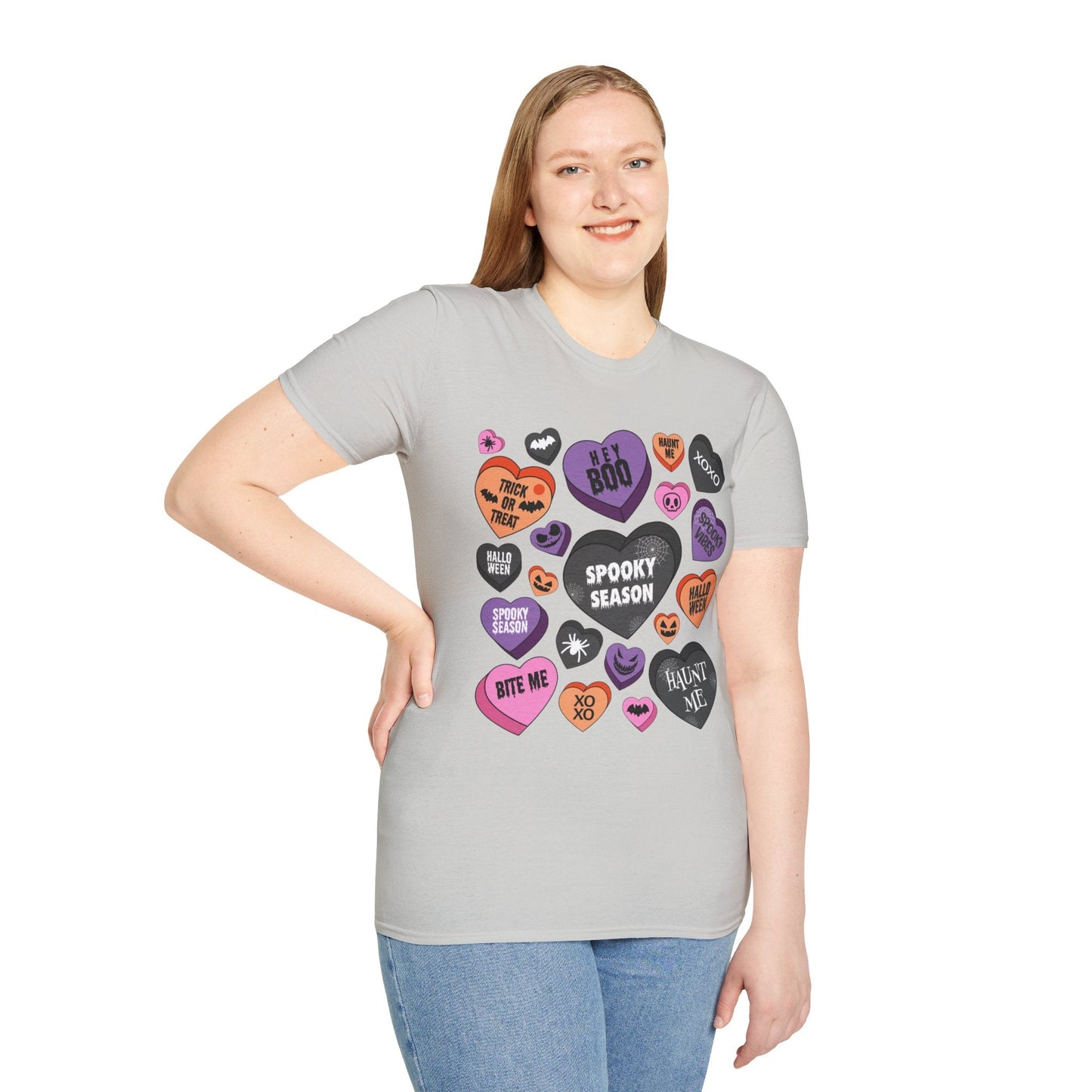 Spooky Halloween T-Shirt Candy Hearts Graphic - Moon & Starr Handcrafted LLC